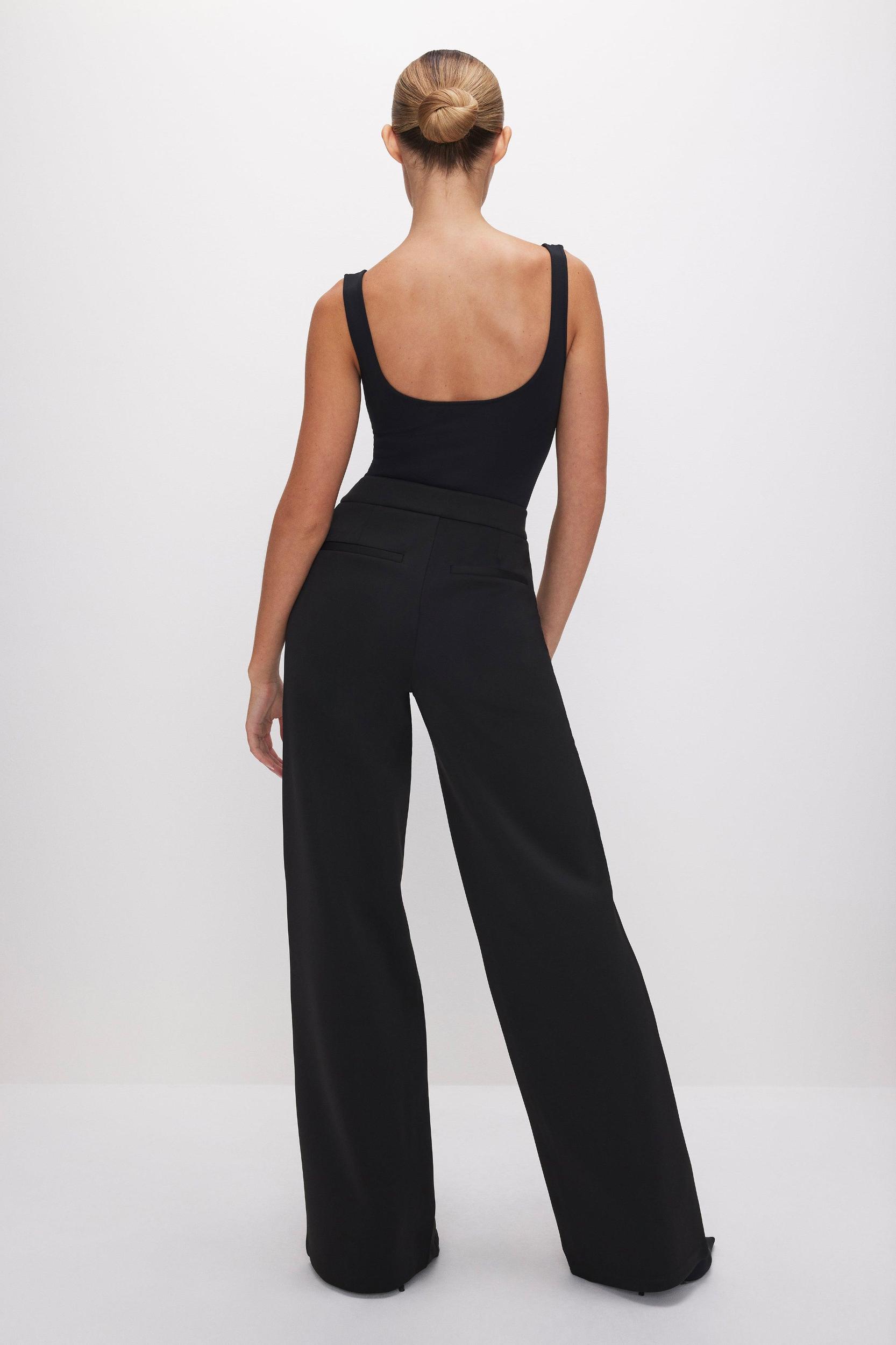 SCUBA WIDE LEG TROUSERS | BLACK001 Product Image