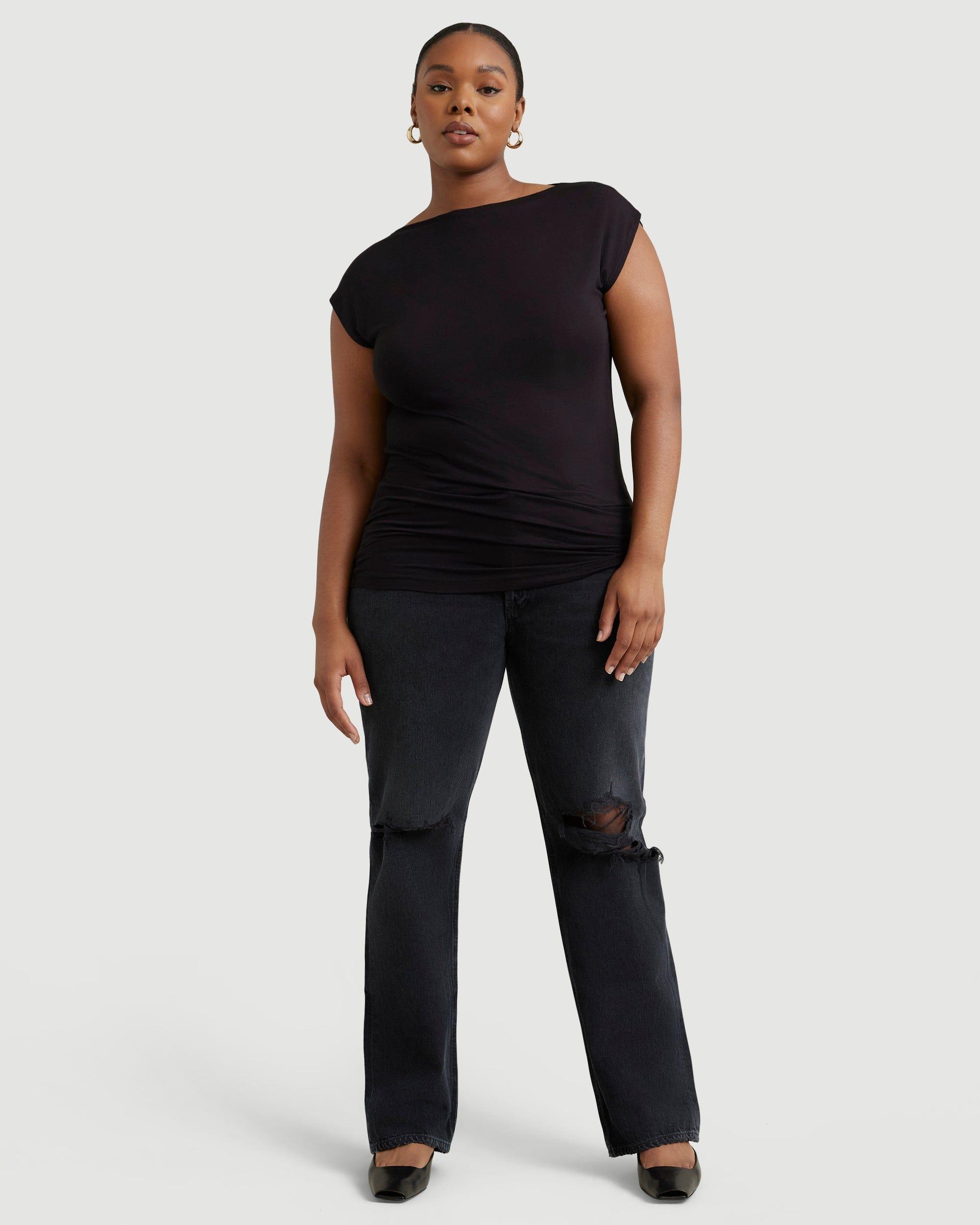 Esme Sleeveless Slit-Neck Tank Product Image