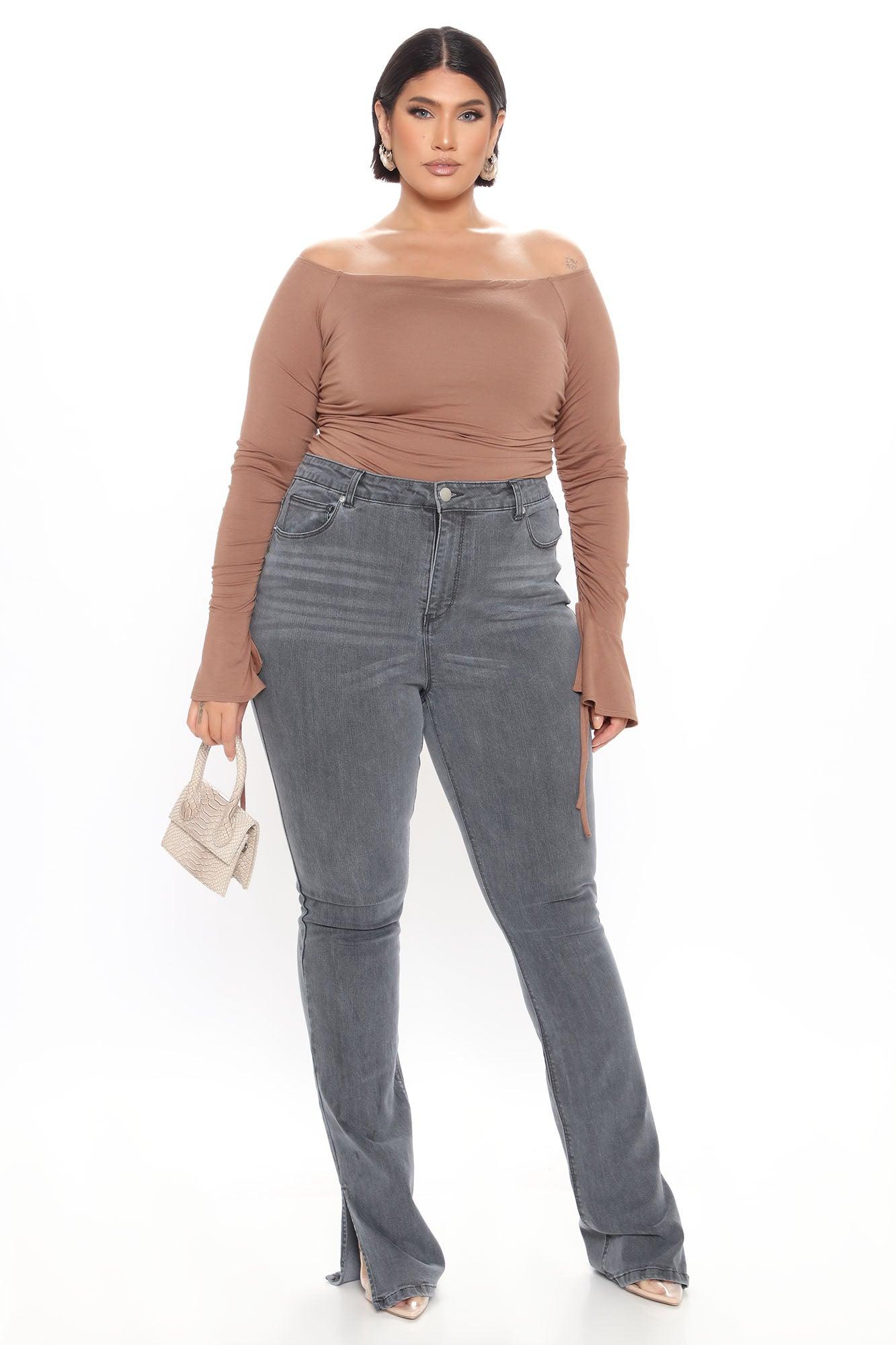 Tall Soho Side Split Skinny Jeans - Grey Product Image