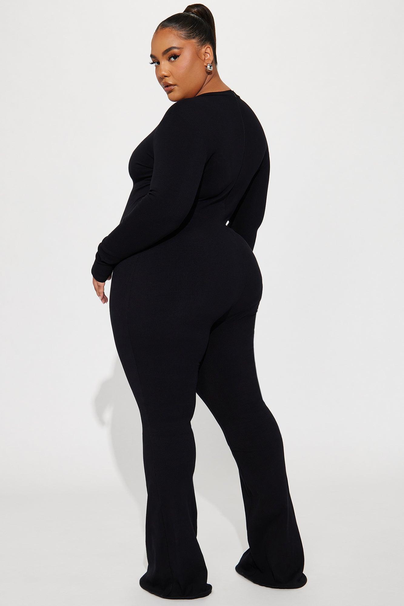 Maribel Snatched Flare Jumpsuit - Black Product Image