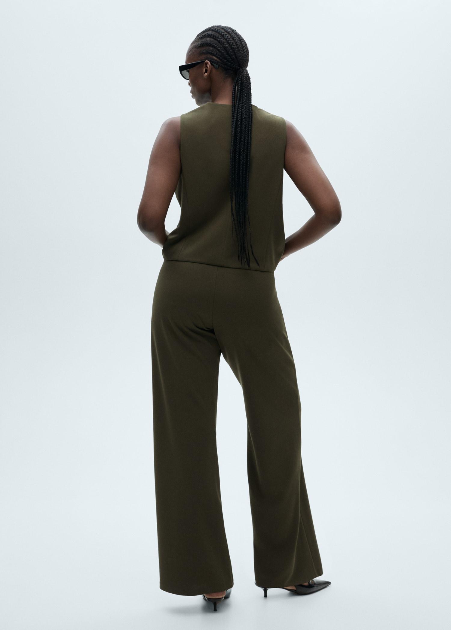 Straight knitted pants - Women | MANGO USA Product Image