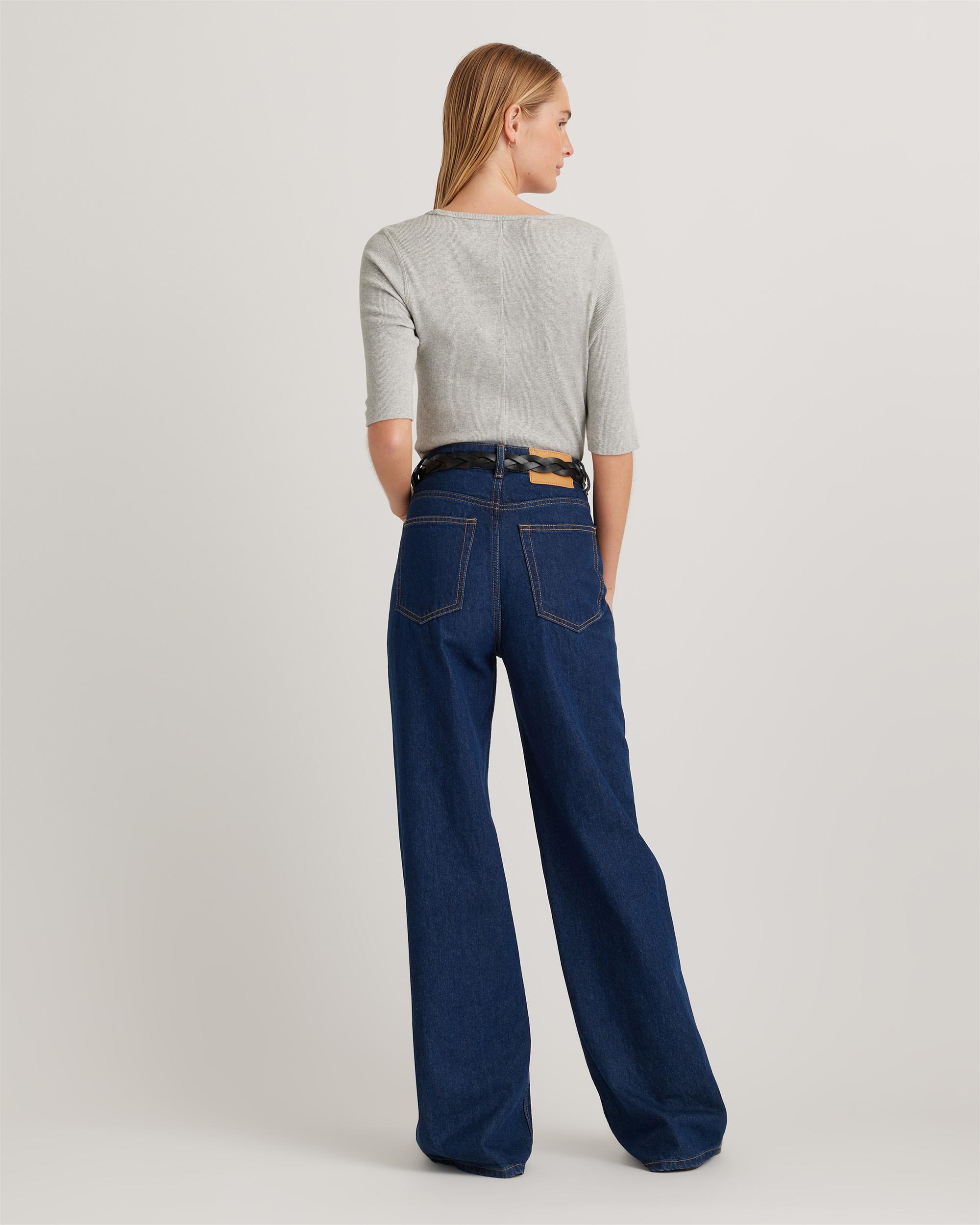 Quince | Women's Micro-Rib Elbow Sleeve T-Shirt Organic Cotton Product Image