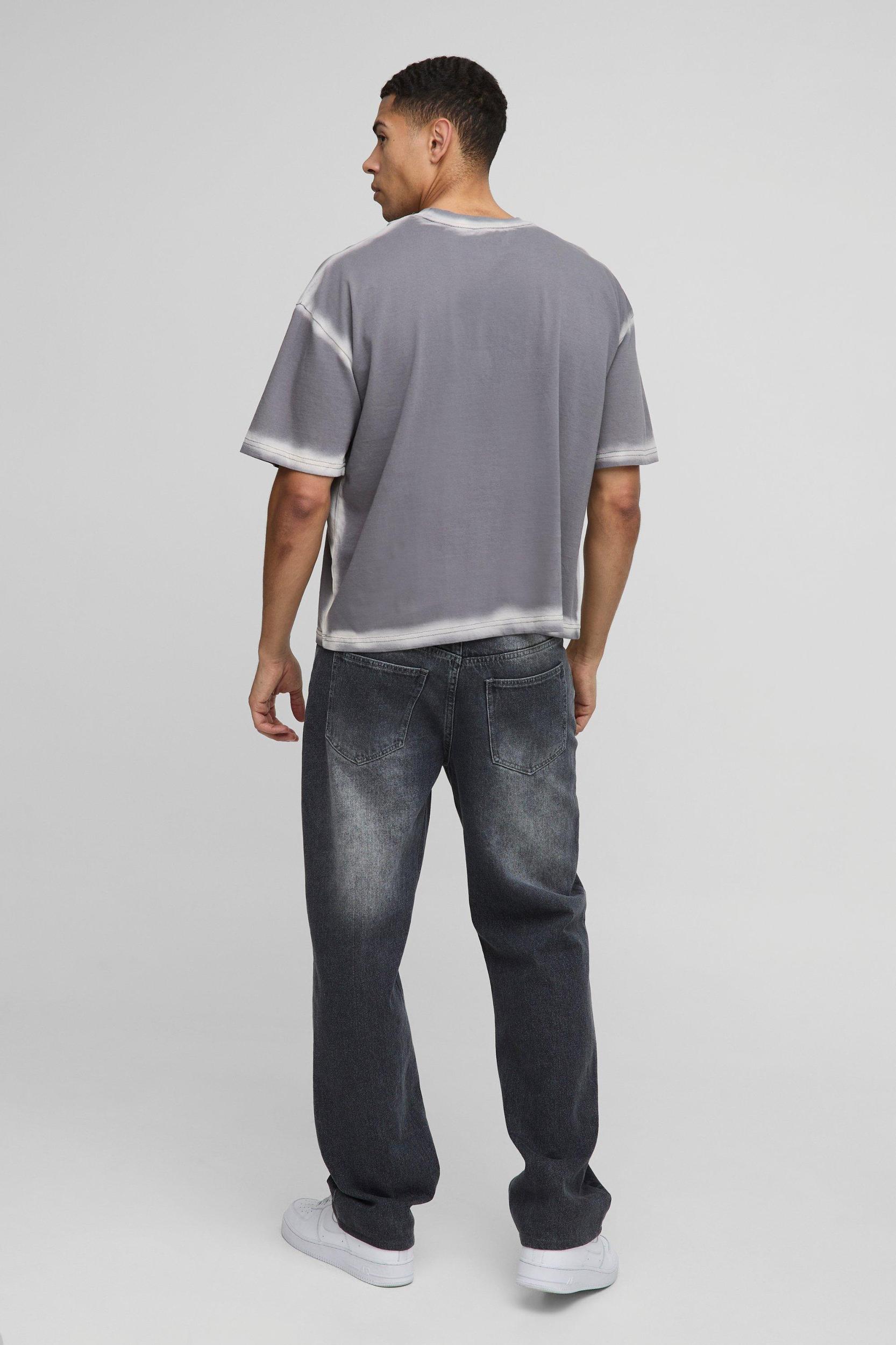 Oversized Boxy Spray Seam T-Shirt | boohooMAN USA Product Image
