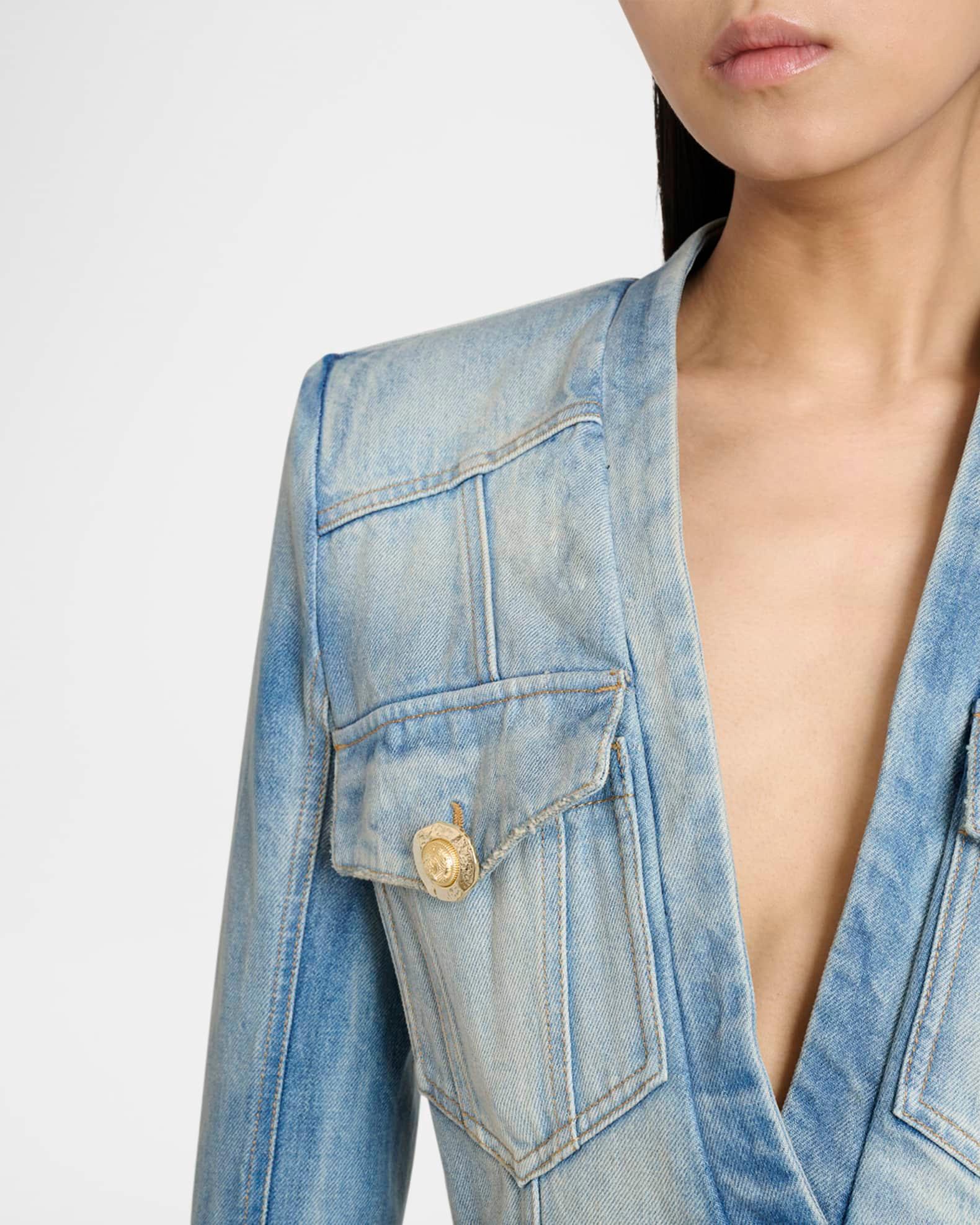 Belted Denim Jacket Product Image