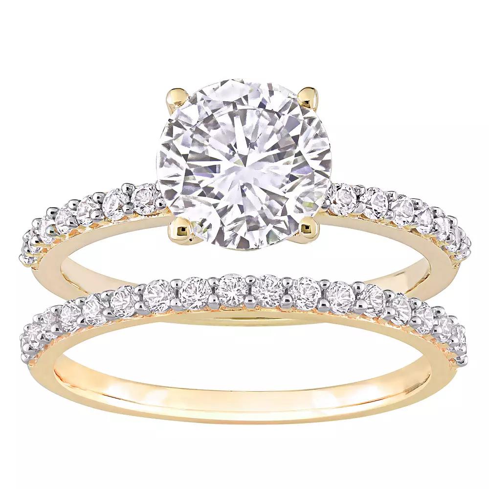 Stella Grace 10k Rose Gold Lab-Created White Sapphire Engagement Ring Set, Women's,  Product Image