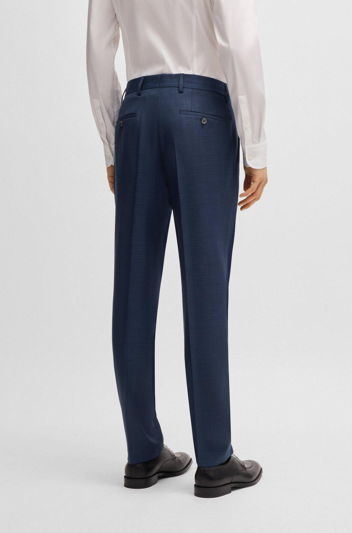 Slim-fit suit in patterned wool Product Image