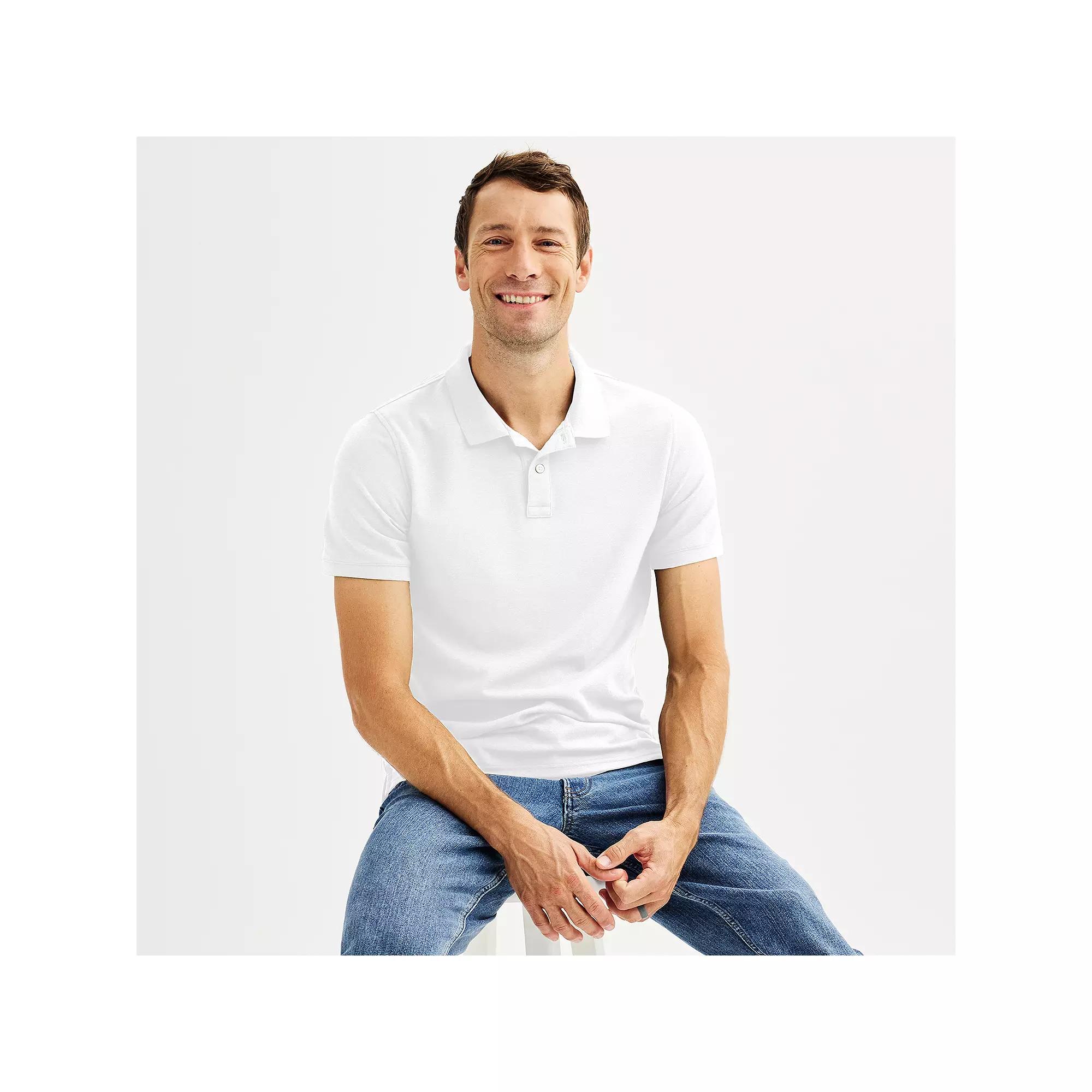 Men's Sonoma Goods For Life® Adaptive Easy Dressing Pique Polo,  Product Image
