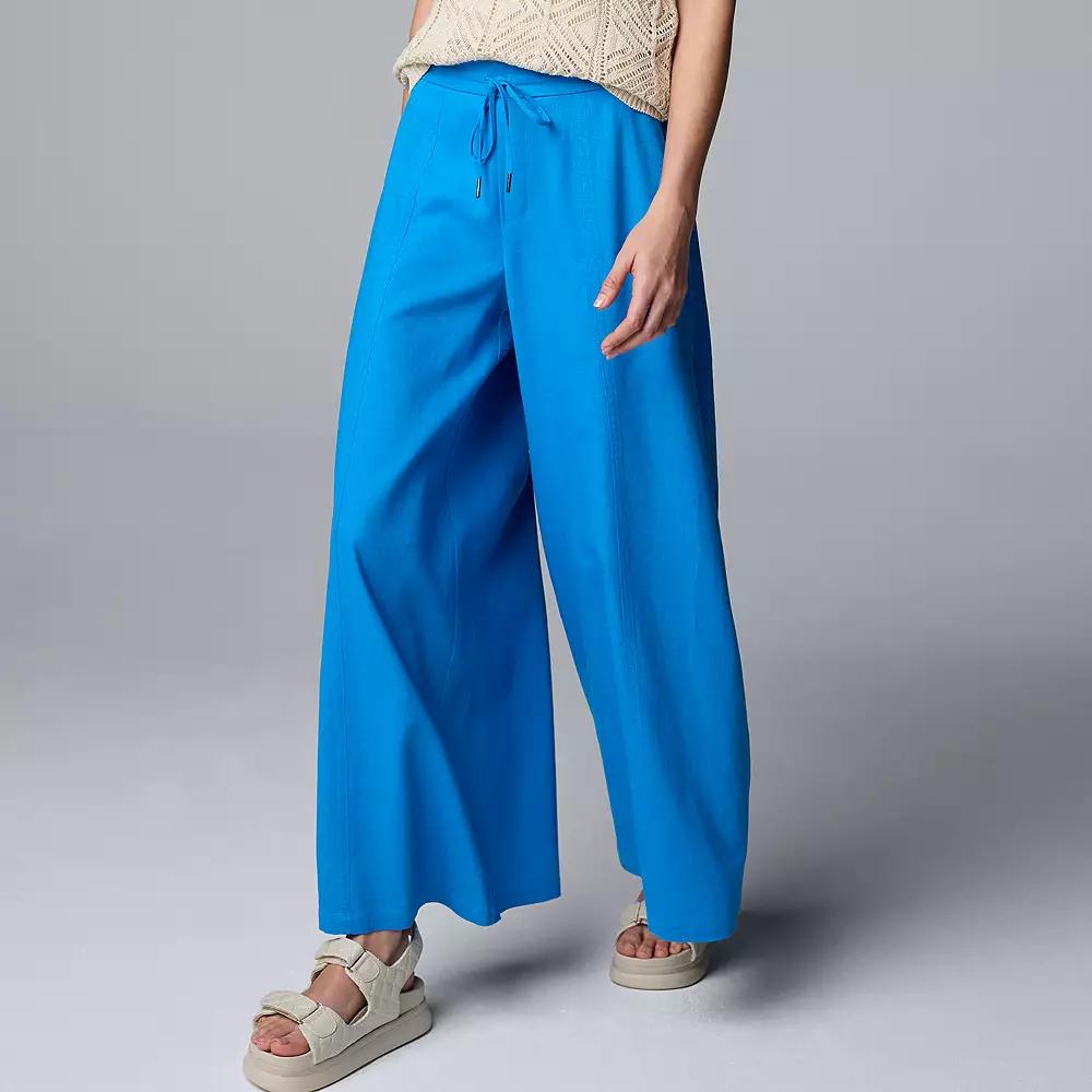 Women's Simply Vera Vera Wang Linen Blend Wide Leg Pants,  Product Image