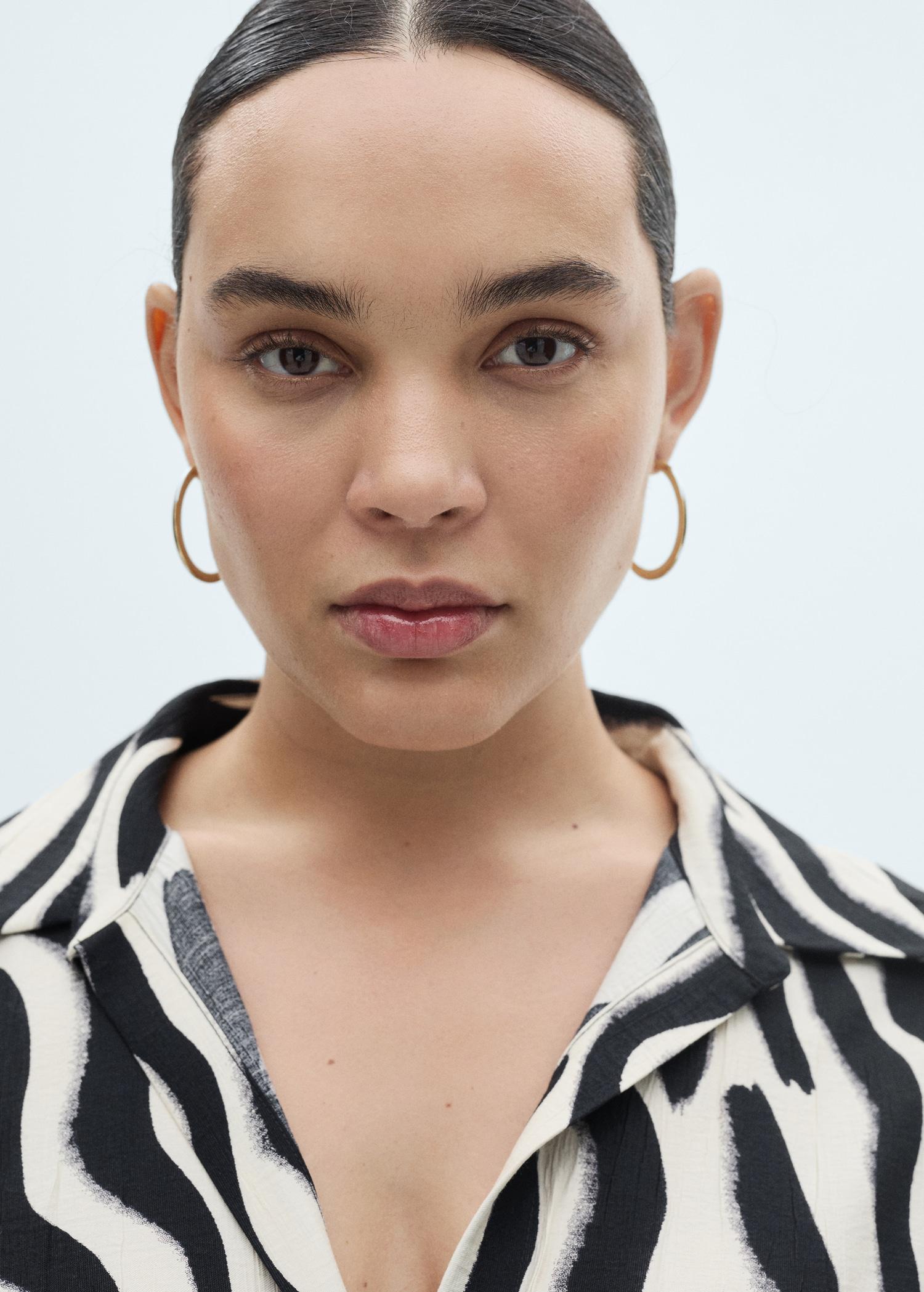 Zebra shirt dress - Women | MANGO USA Product Image