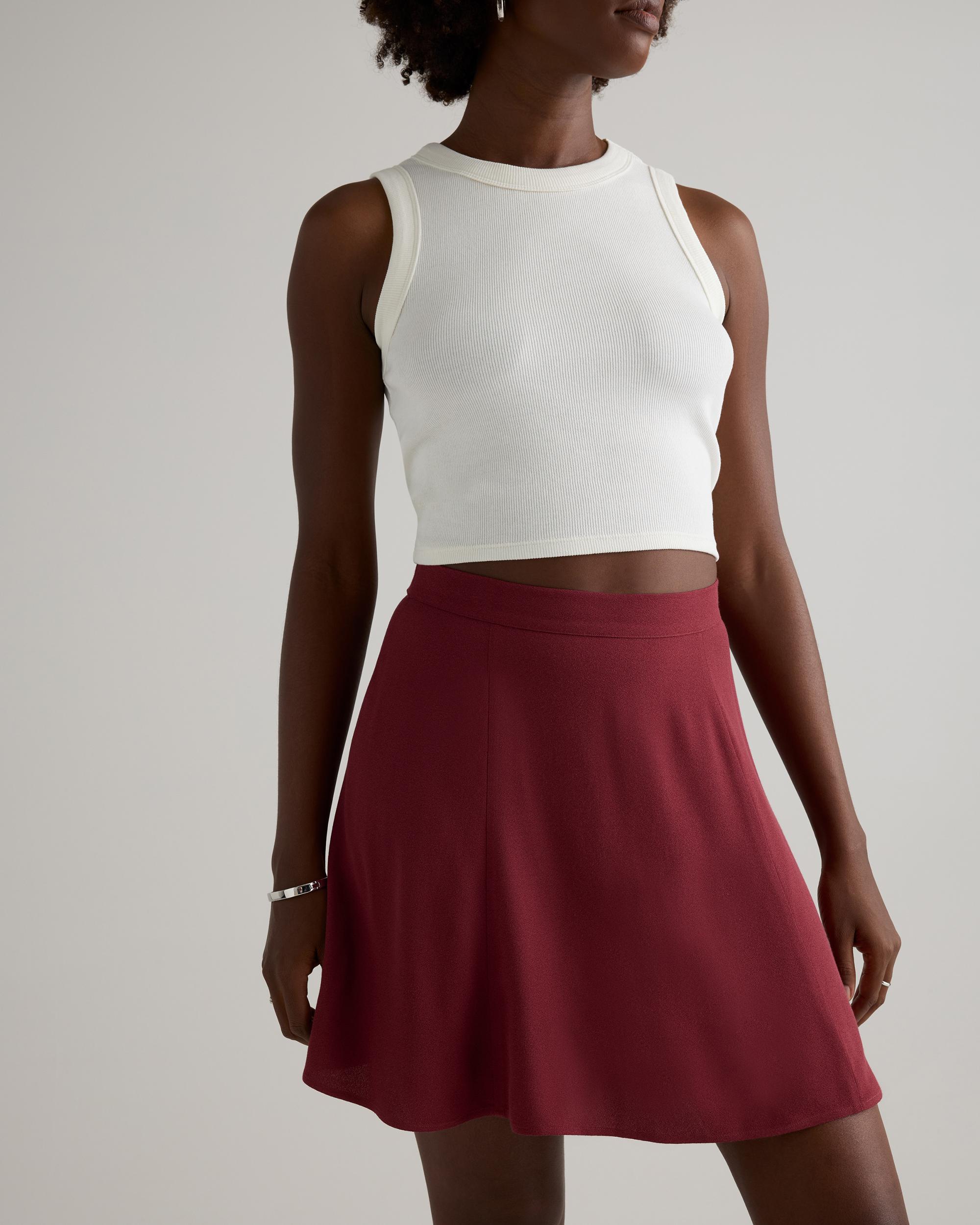Quince | Women's Lightweight Crepe A-Line Mini Skirt Viscose Product Image