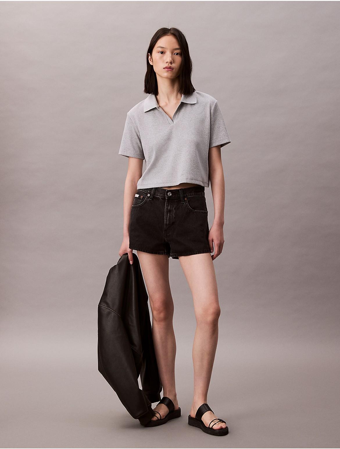 Calvin Klein Womens 90s 3-Inch Denim Shorts - White Product Image