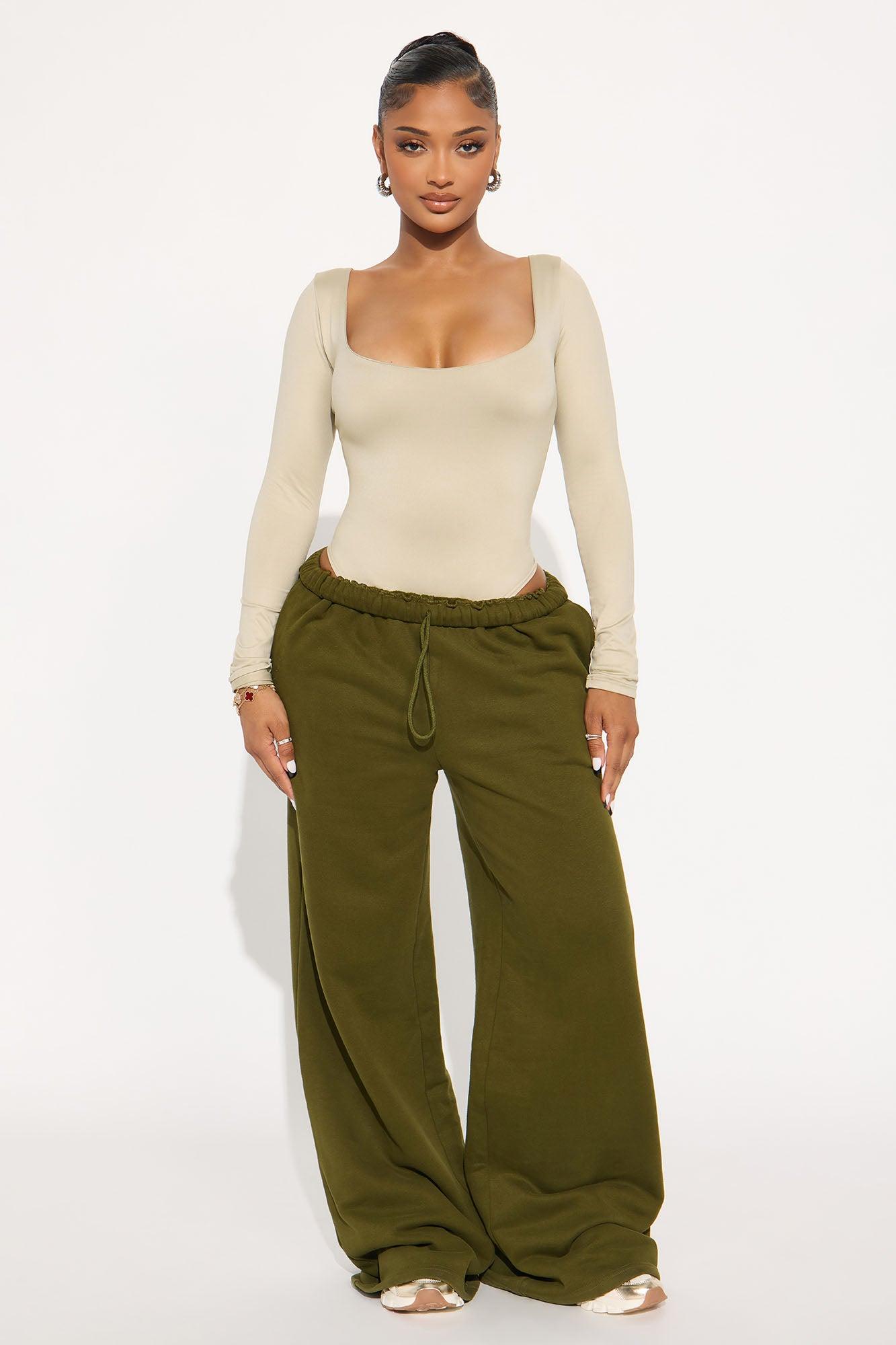 Contour Double Lined Long Sleeve Wide Scoop Neck Bodysuit - Stone Female Product Image