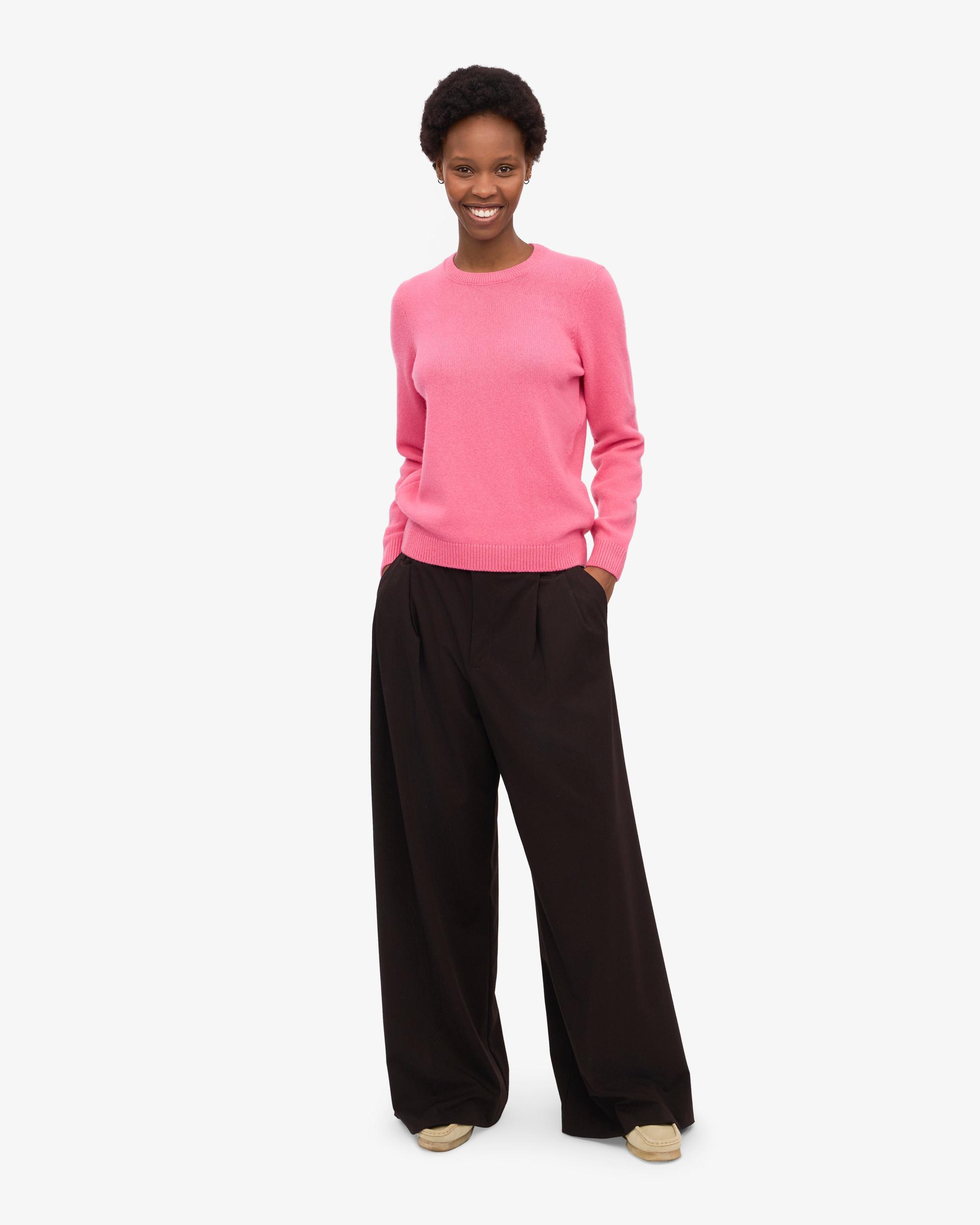 Women Classic Merino Wool Crew - Bubblegum Pink Product Image