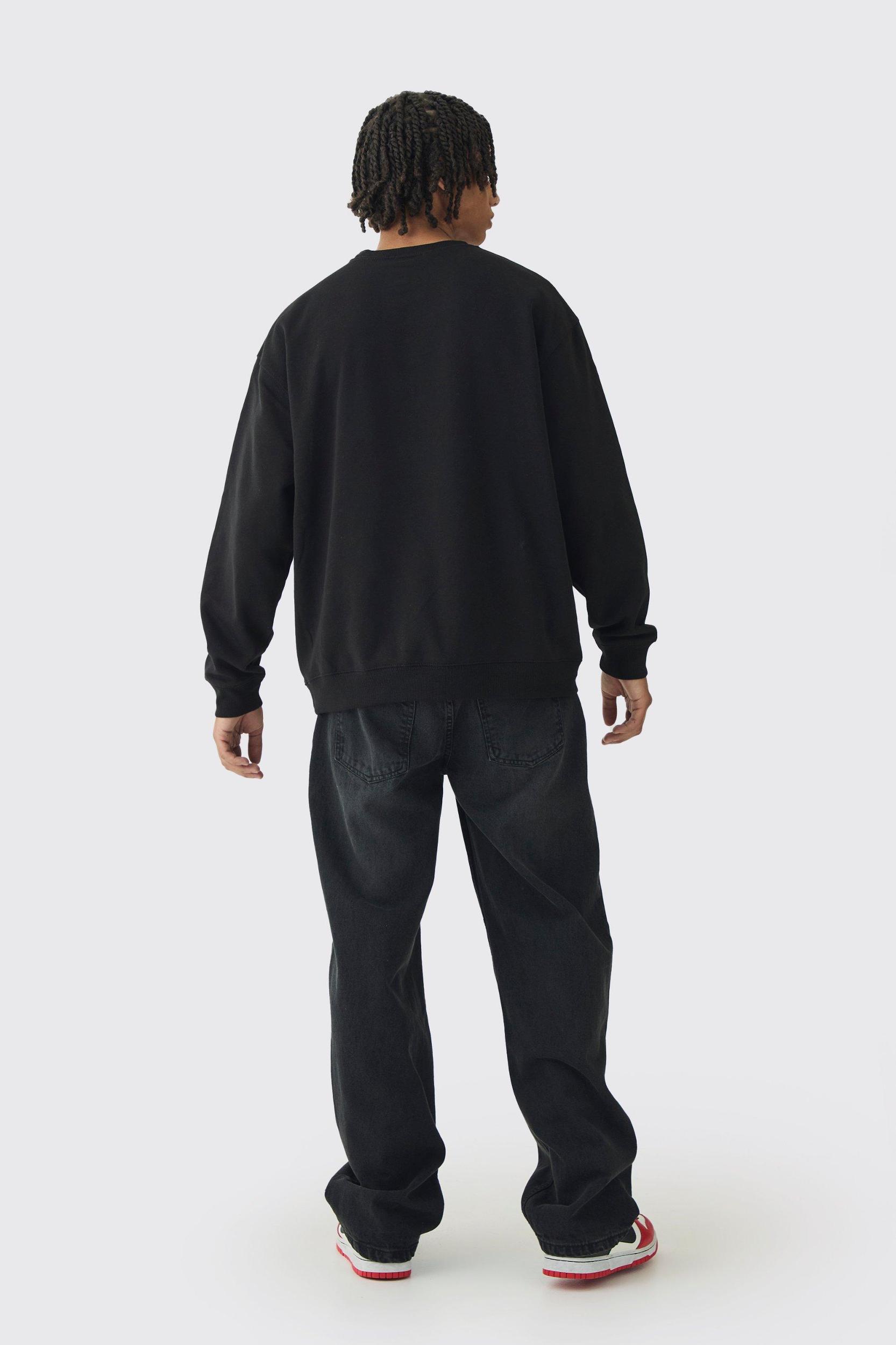 Oversized Broken Heart Sweatshirt | boohooMAN USA Product Image