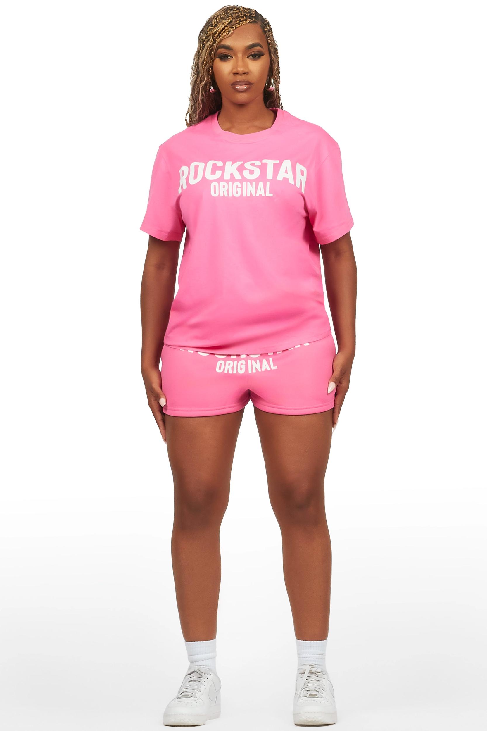 Sabrina Bubblegum Pink T-Shirt Short Set Female Product Image