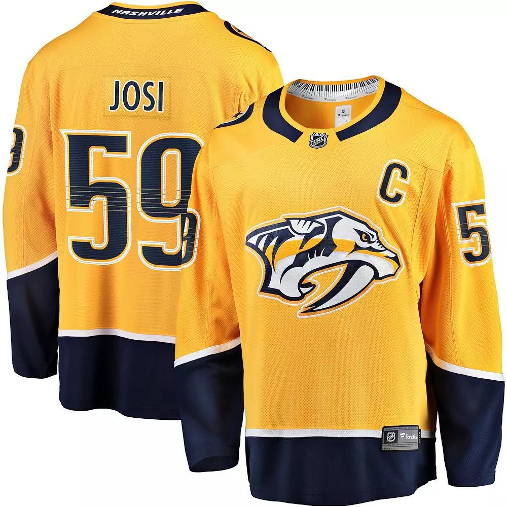 Men's Fanatics Roman Josi Gold Nashville Predators Home Breakaway Jersey,  Product Image