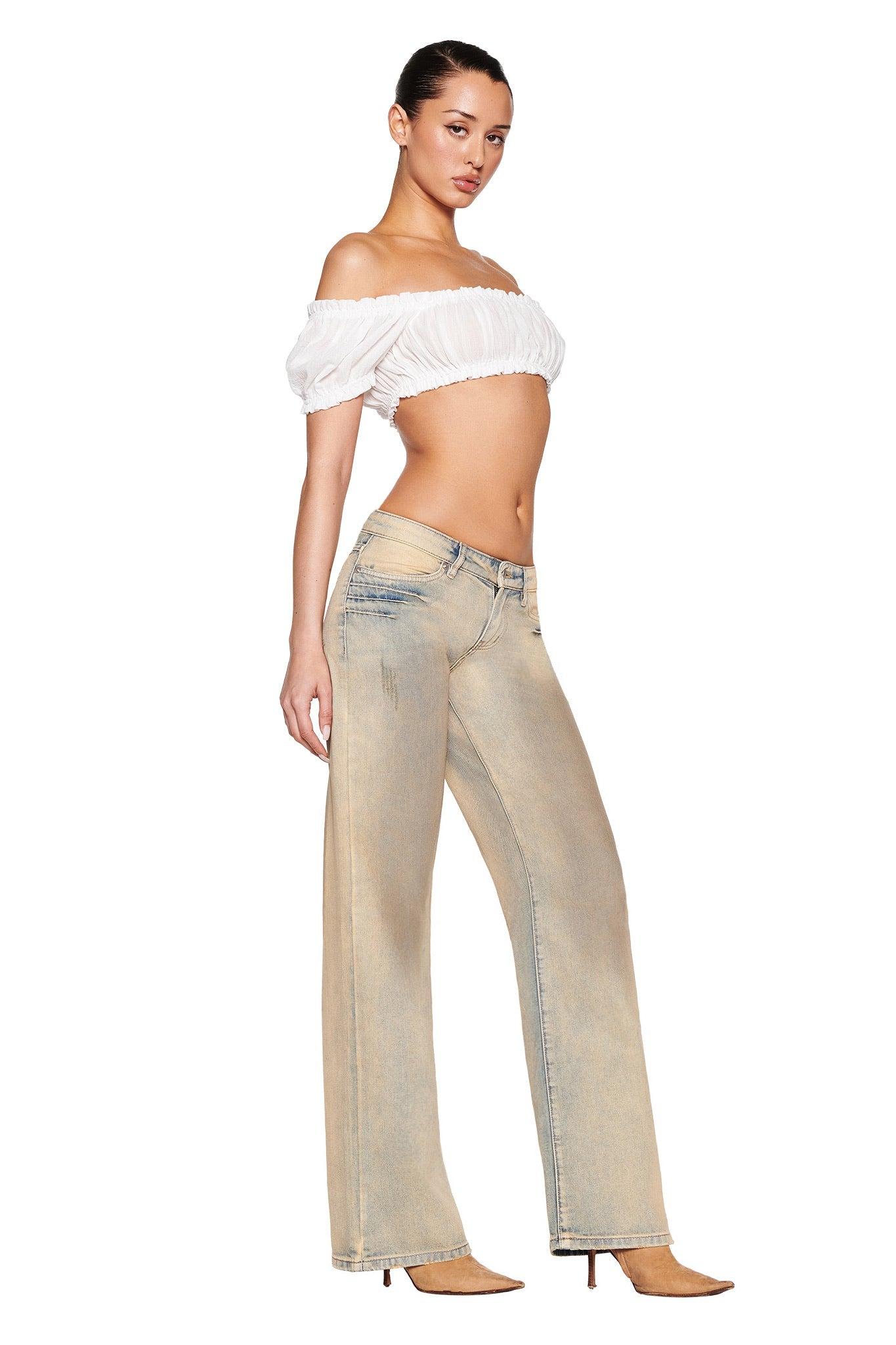 DYLAN JEAN - BEIGE : TAN WASH Product Image