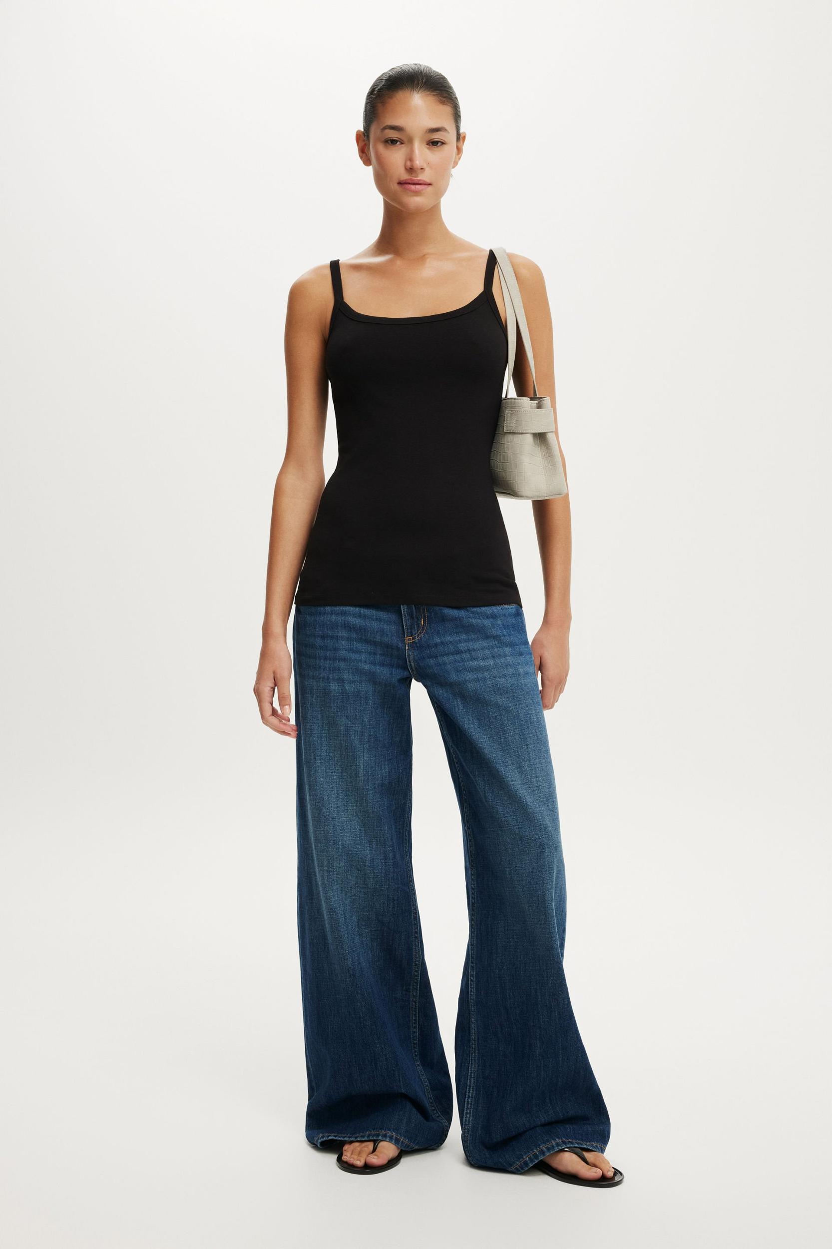 Fine Rib Scoop Longline Cami Product Image