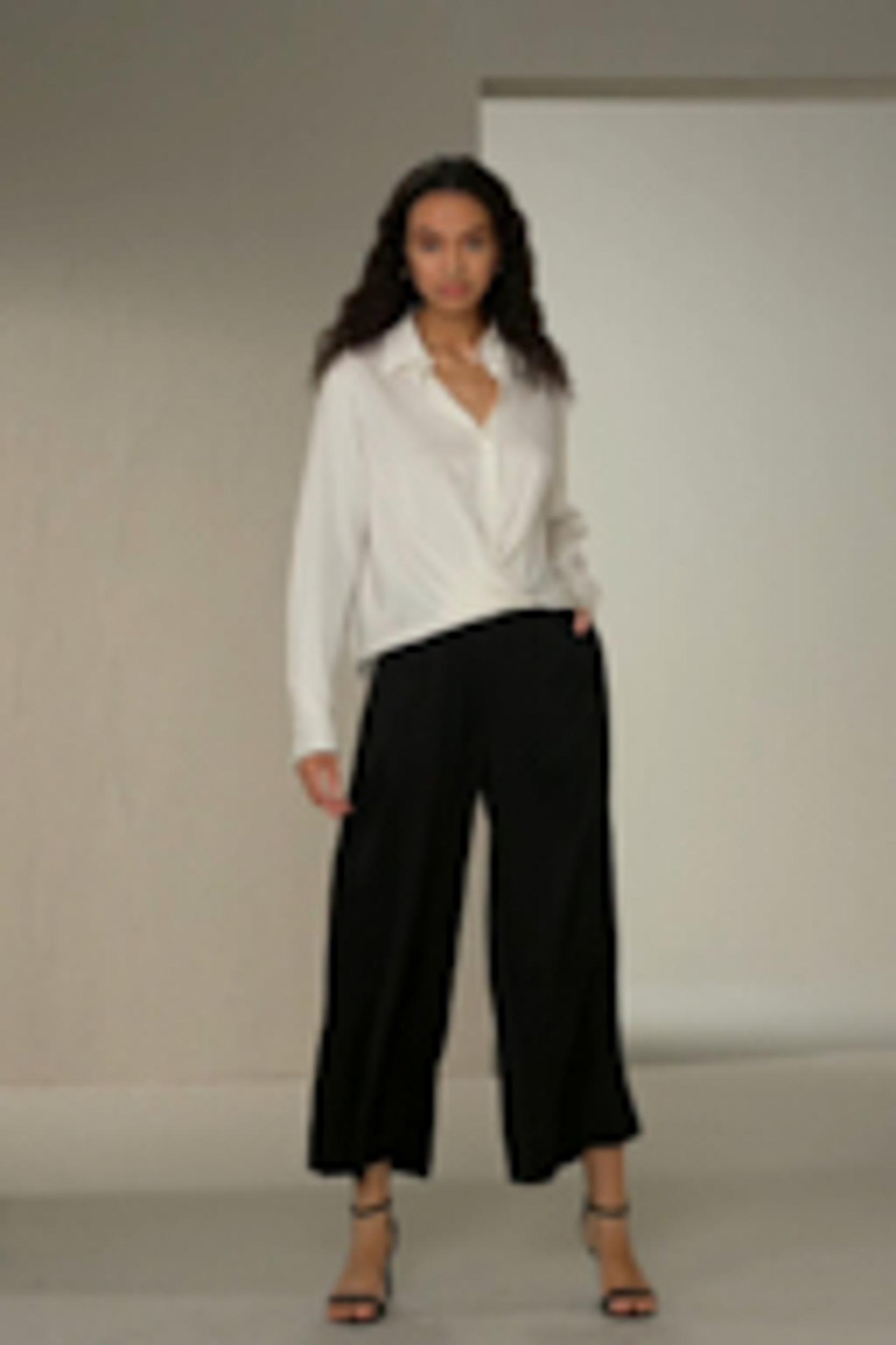 Hem Pleated Silk Blouse Product Image