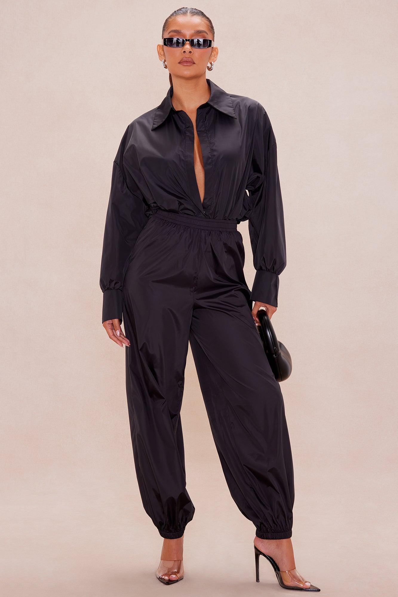 Leonie Collared Bodysuit - Black Female Product Image