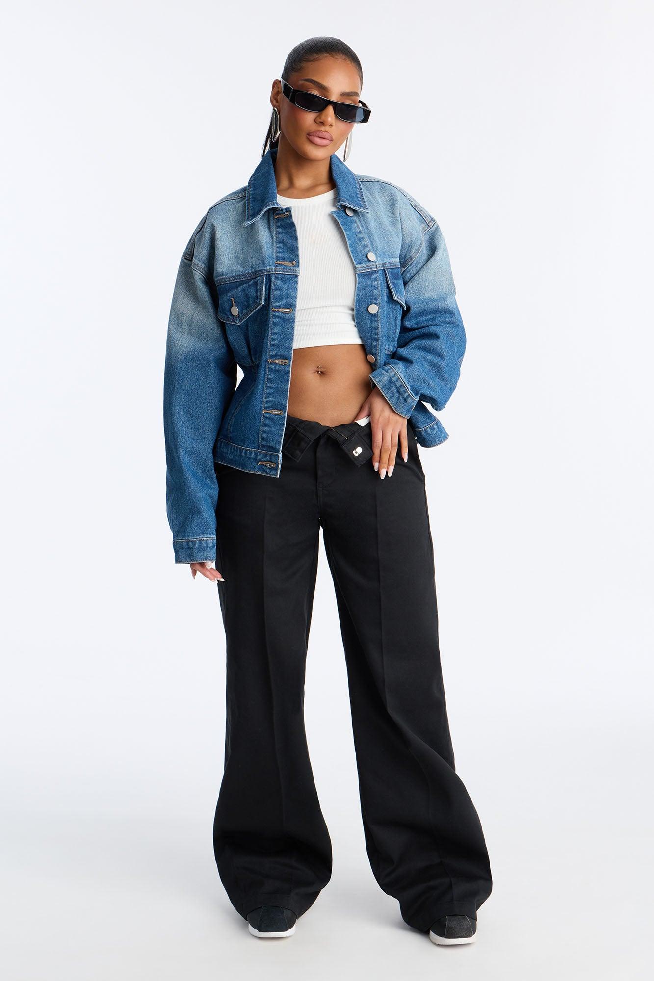 South Surrey Belted Denim Jacket - Medium Wash Female Product Image