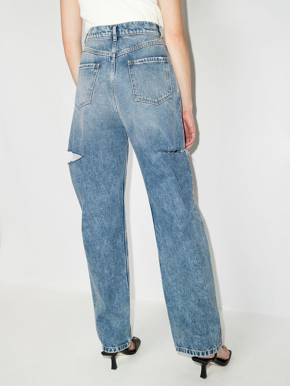 distressed straight-leg jeans Product Image
