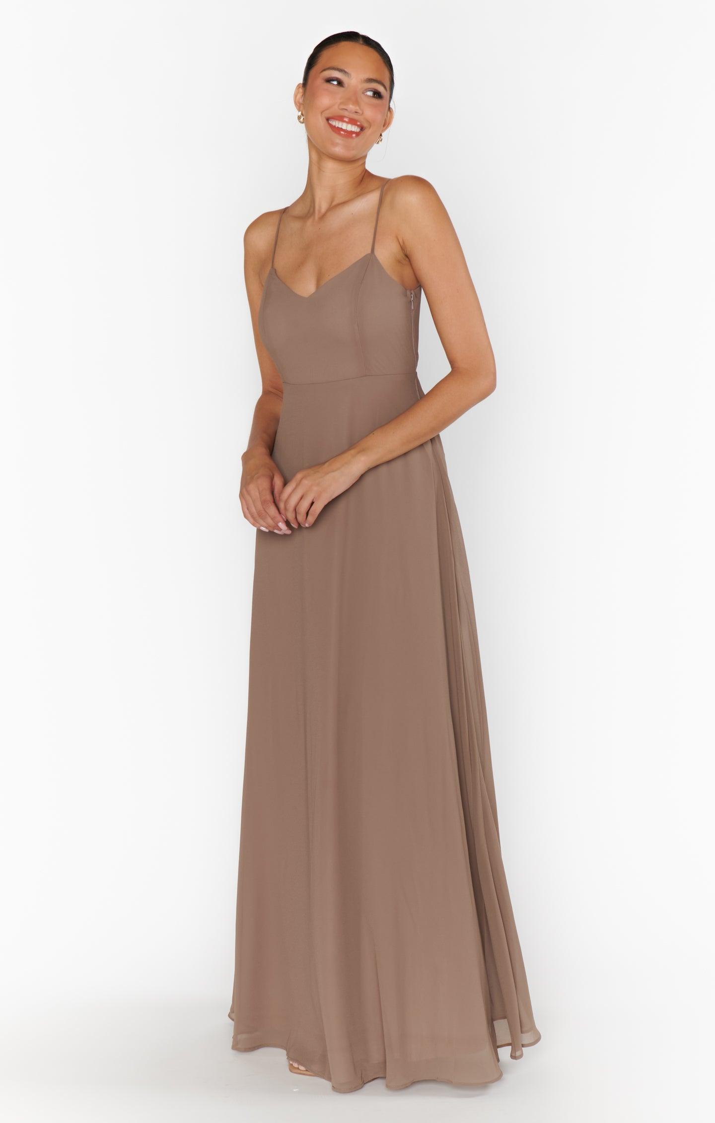 Faith Maxi Dress ~ Moss Green Luxe Satin Product Image