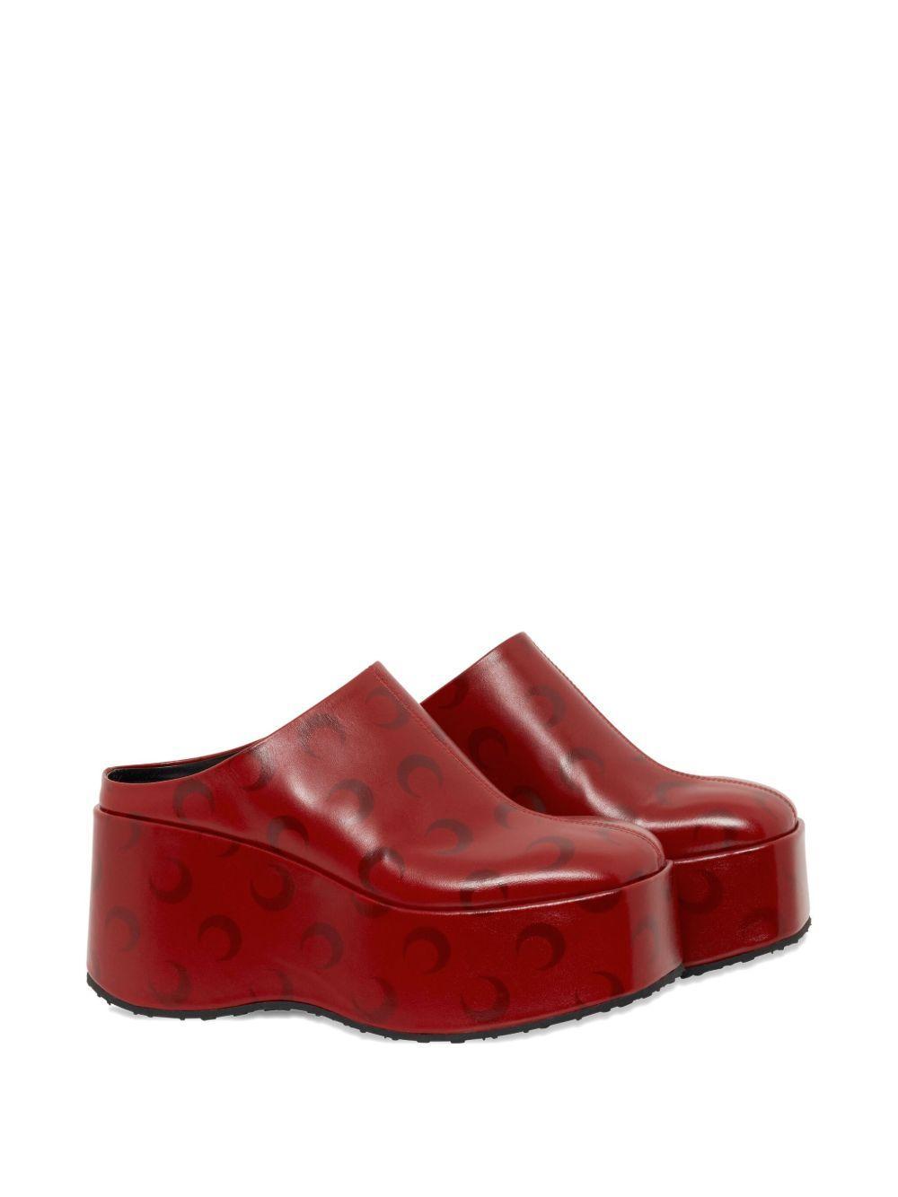 Moon-airbrushed platform mules Product Image