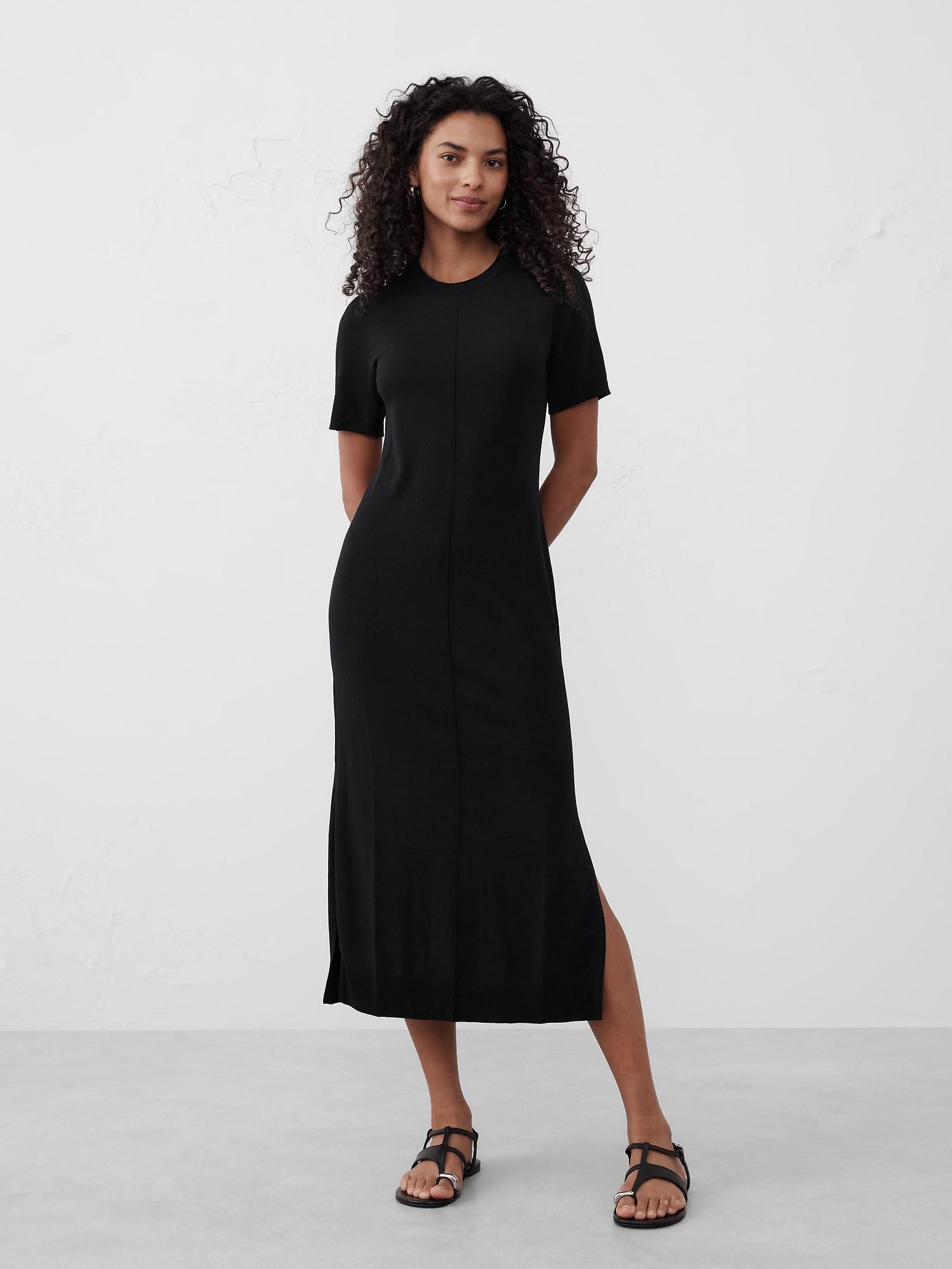 Seamed Midi Sweater Dress Product Image