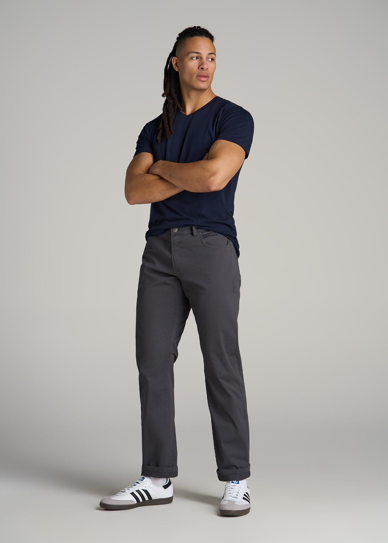 The Essential MODERN-FIT V-Neck Tee for Tall Men in True Navy Male Product Image