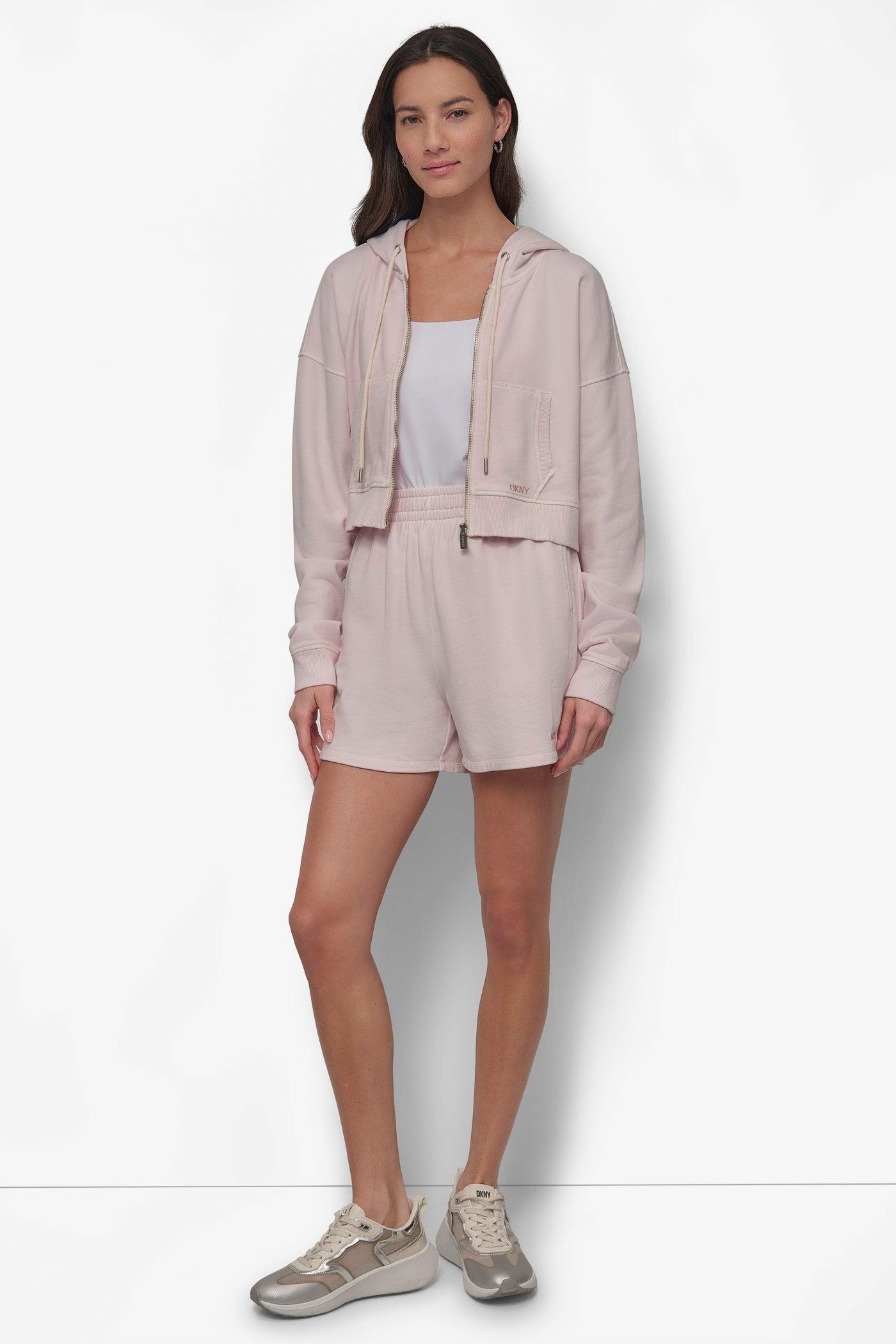 RIB PANELED ZIP UP HOODIE Product Image