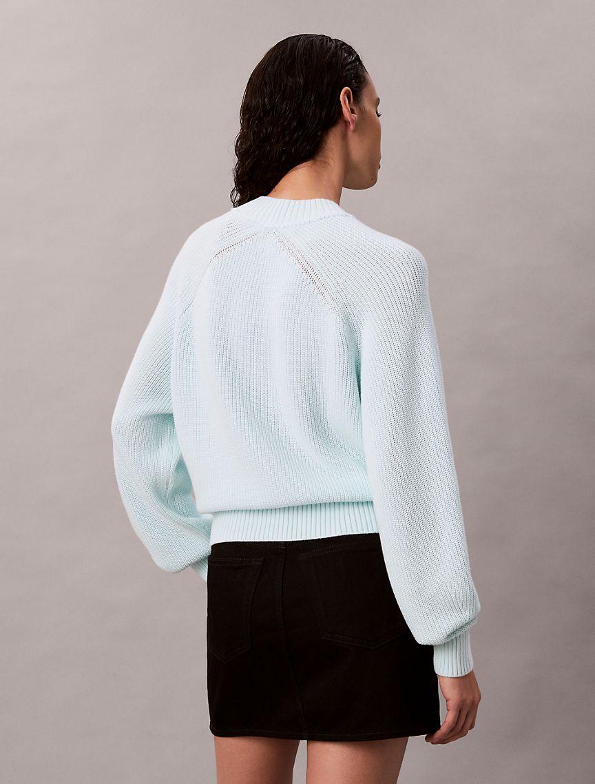 Smooth Cotton Monogram Rib Classic Sweater Product Image