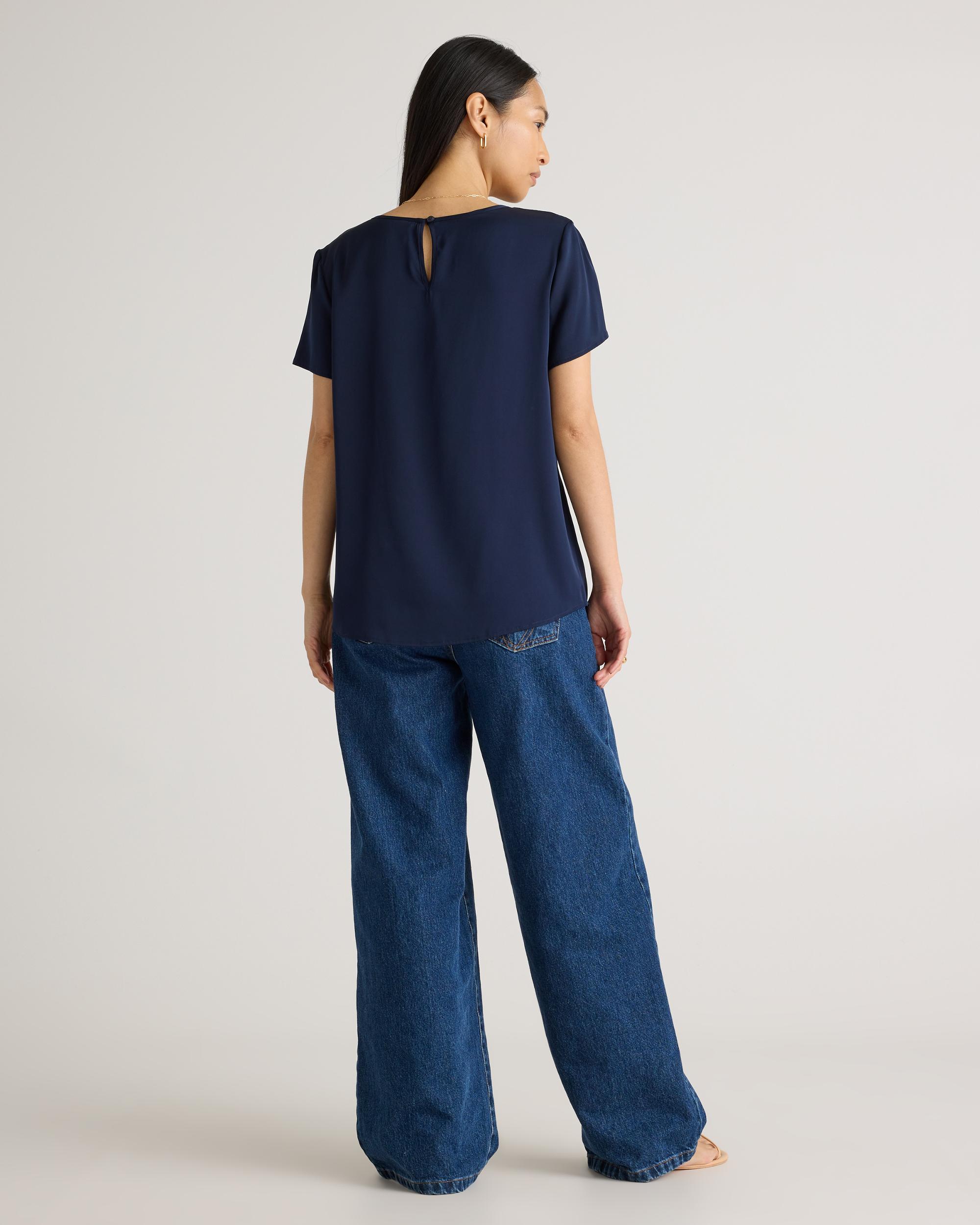 Quince | Women's 100% Washable Silk Stretch T-Shirt Product Image