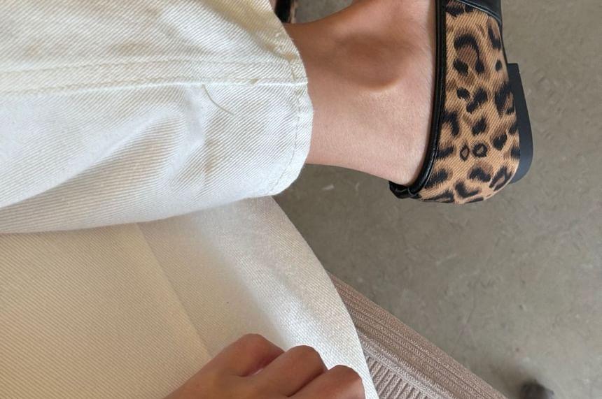 Plain / Leopard Ballet Flats Product Image