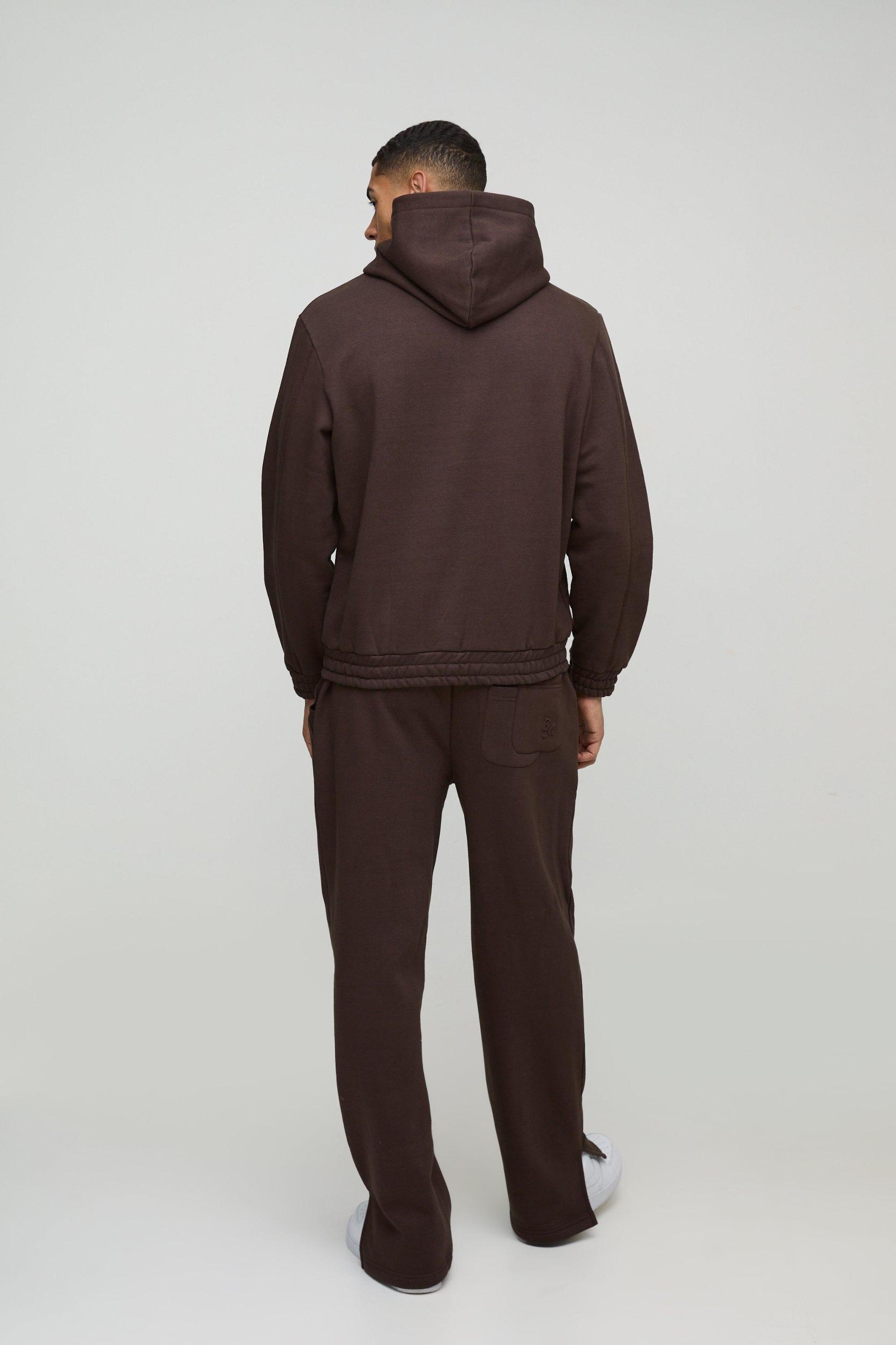 Regular Fit Embossed Heavyweight Hoodie | boohooMAN USA Product Image