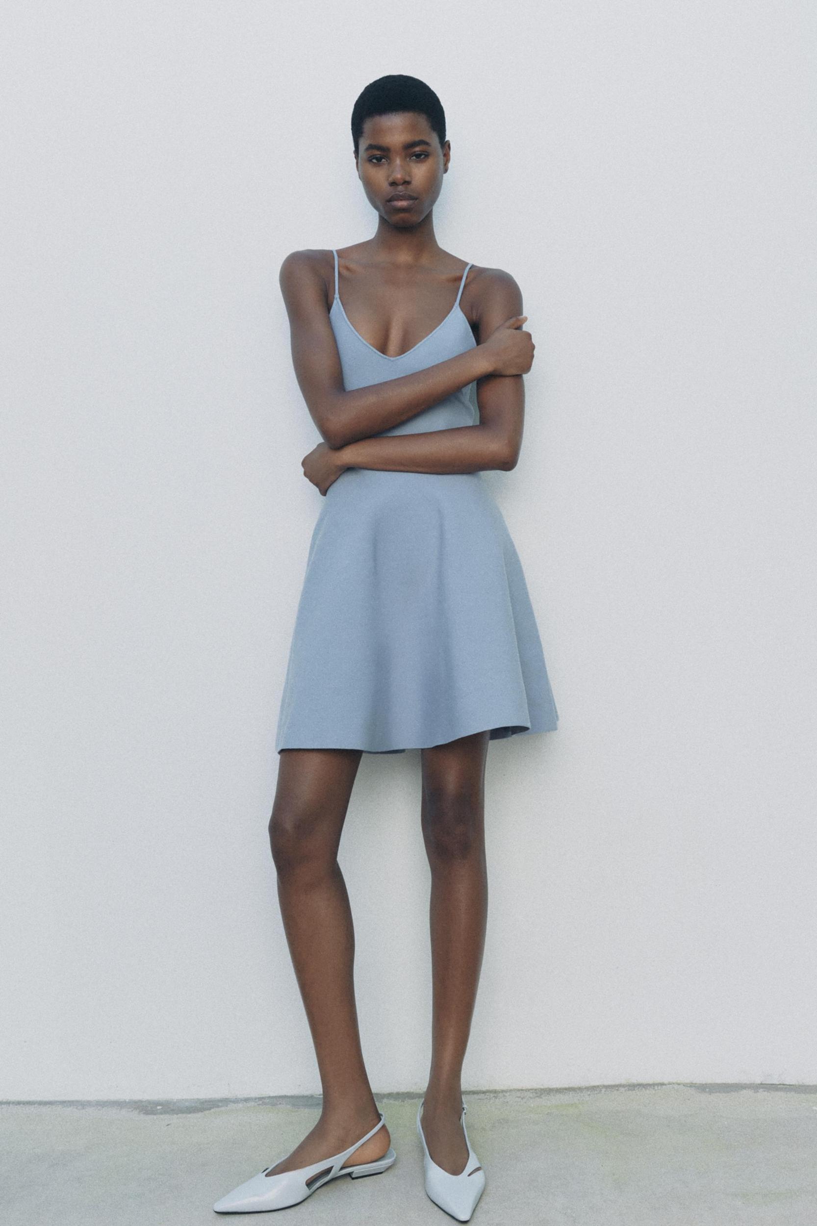 RUFFLED KNIT DRESS Product Image