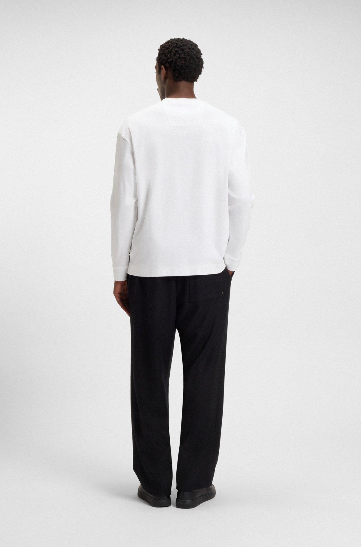 Mercerised-cotton T-shirt with Double B monogram Product Image