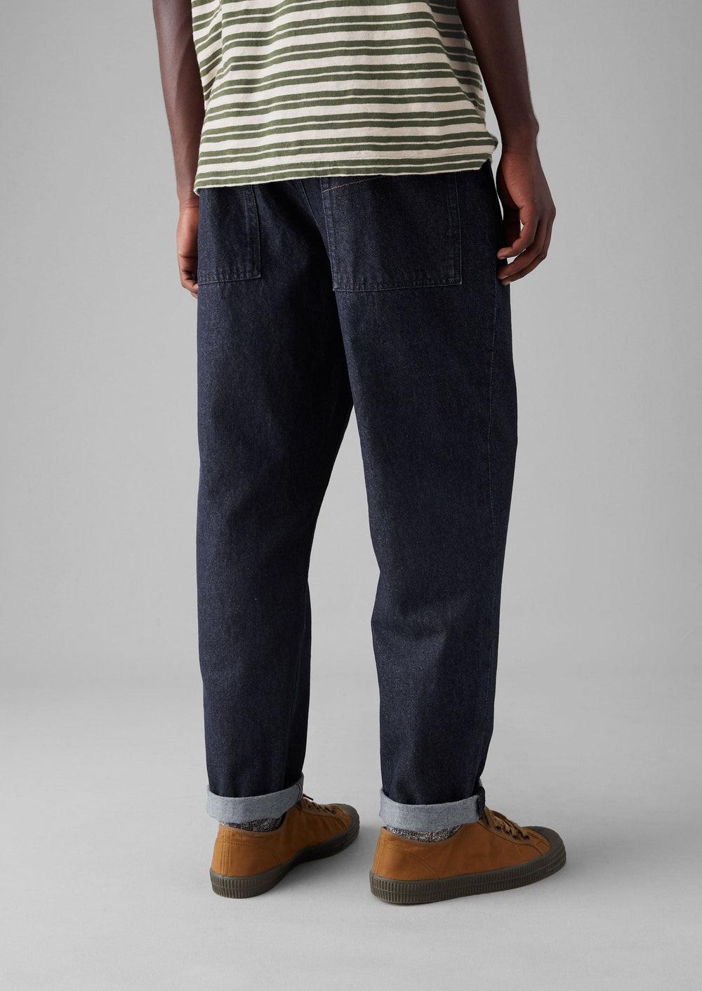 Norv Denim Tapered Pants | Dark Indigo Product Image
