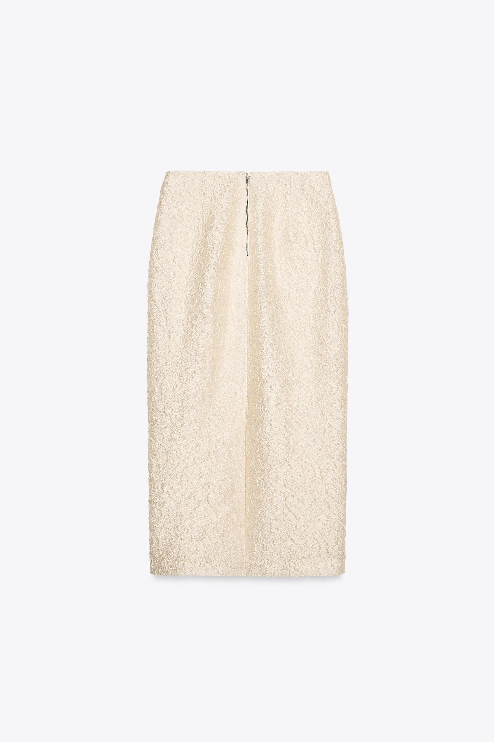 TEXTURED MIDI SKIRT Product Image