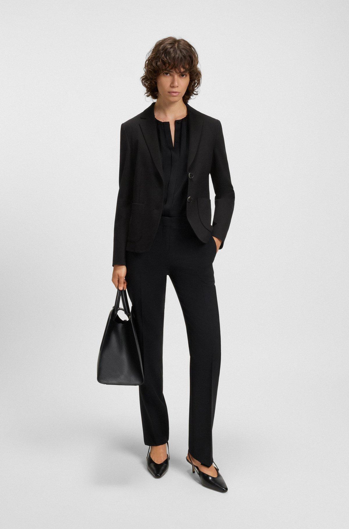 BOSS - Extra-slim-fit jacket in stretch fabric - Black Product Image