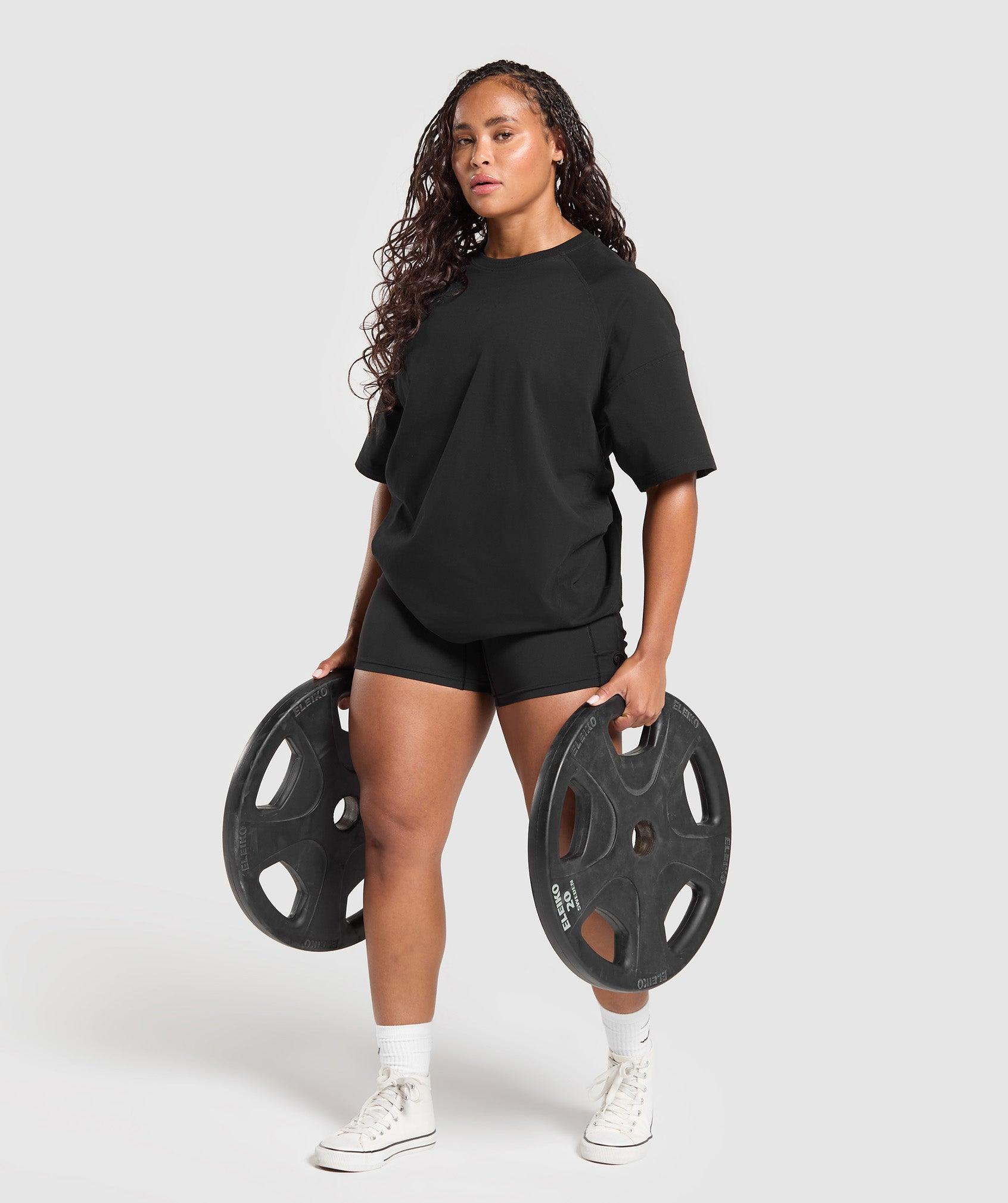 Gymshark Legacy Logo Oversized T-Shirt - Black Female Product Image