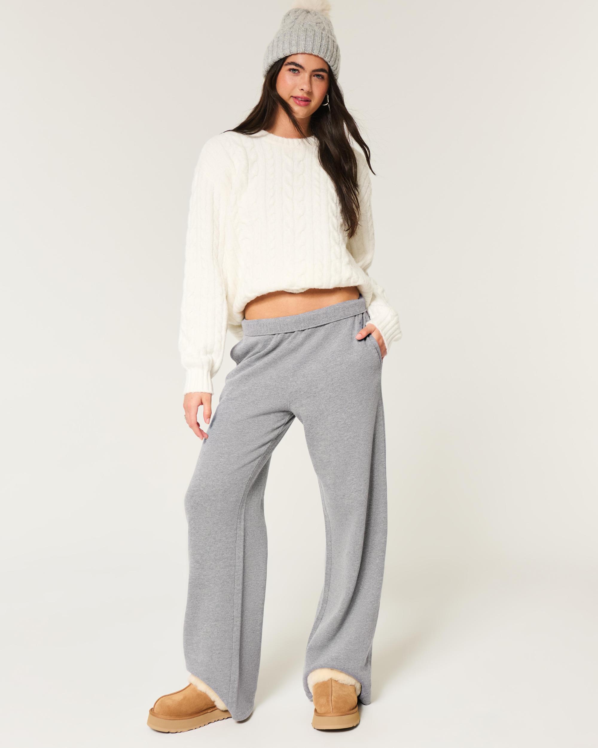 Hollister Feel Good Fleece Wide-Leg Pants Product Image