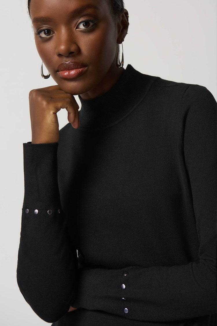 Mock Neck Sweater - Black Product Image