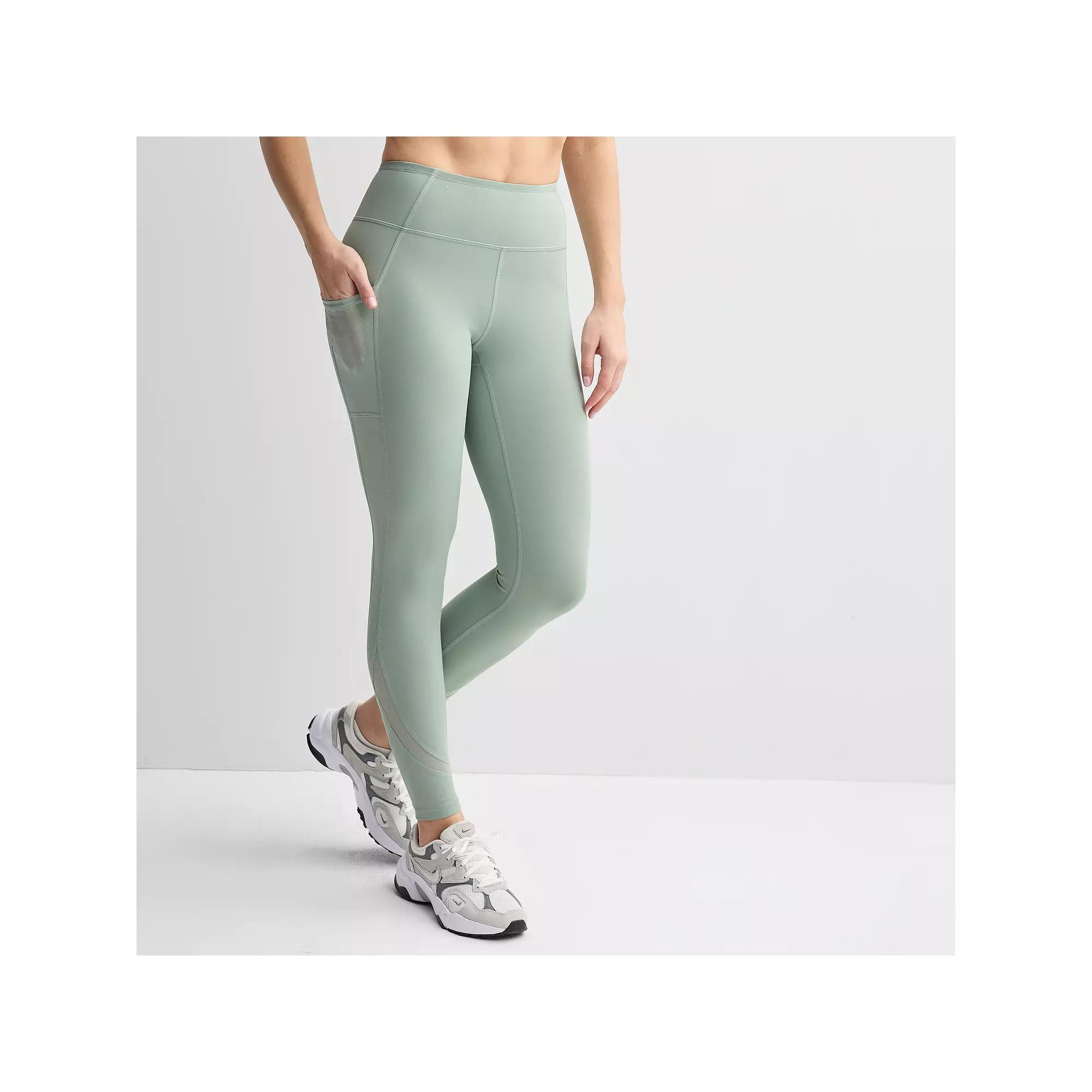 Women's Tek Gear® Ultrastretch Mesh Pieced 7/8 Leggings, Size: XL, Ostego Bay Product Image