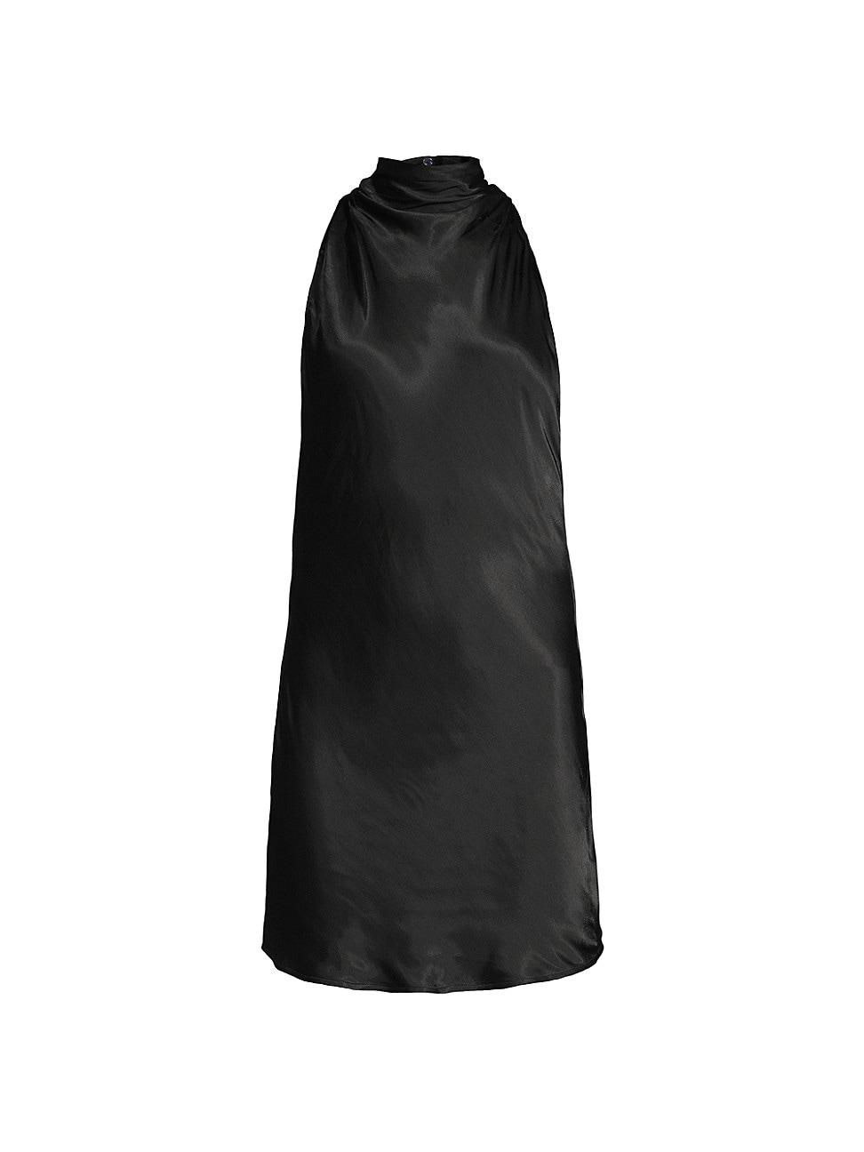 Womens Penny Satin Halter Minidress Product Image