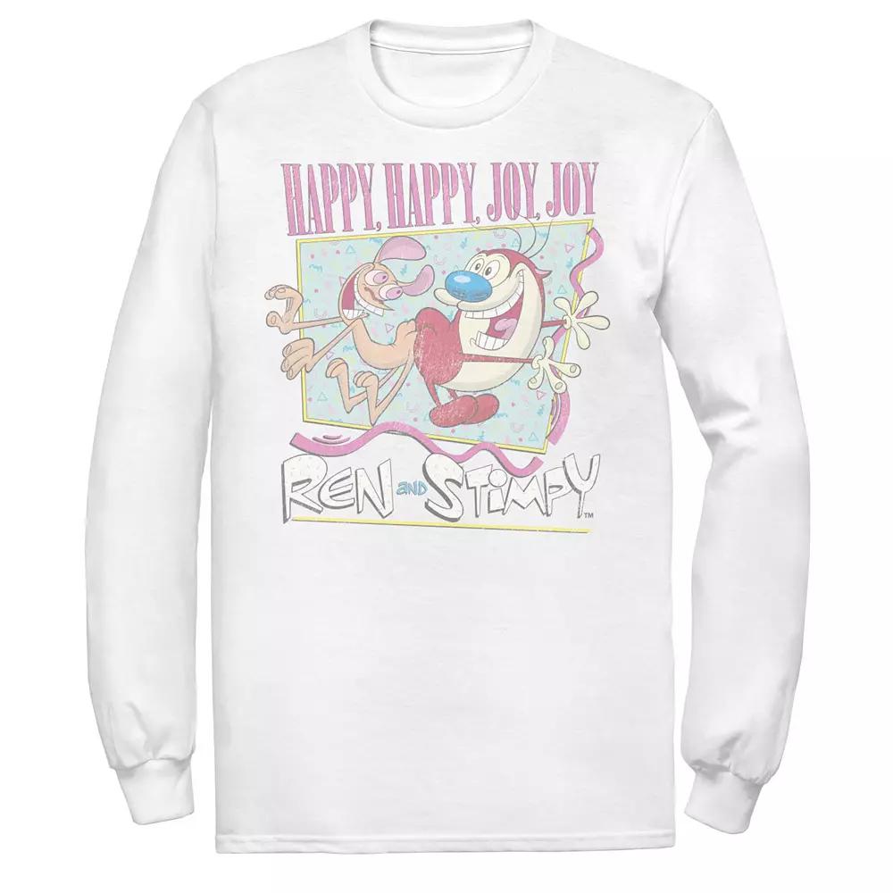 Men's Ren & Stimpy 90's Style Long Sleeve Tee,  Product Image