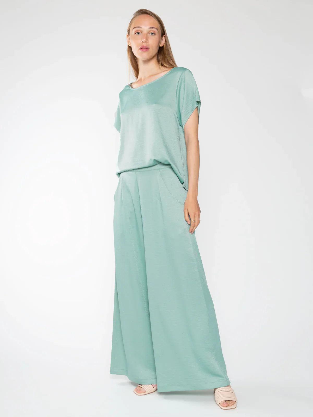 FINAL SALE Ripley Rader Satin Crepe Yacht Pants Product Image