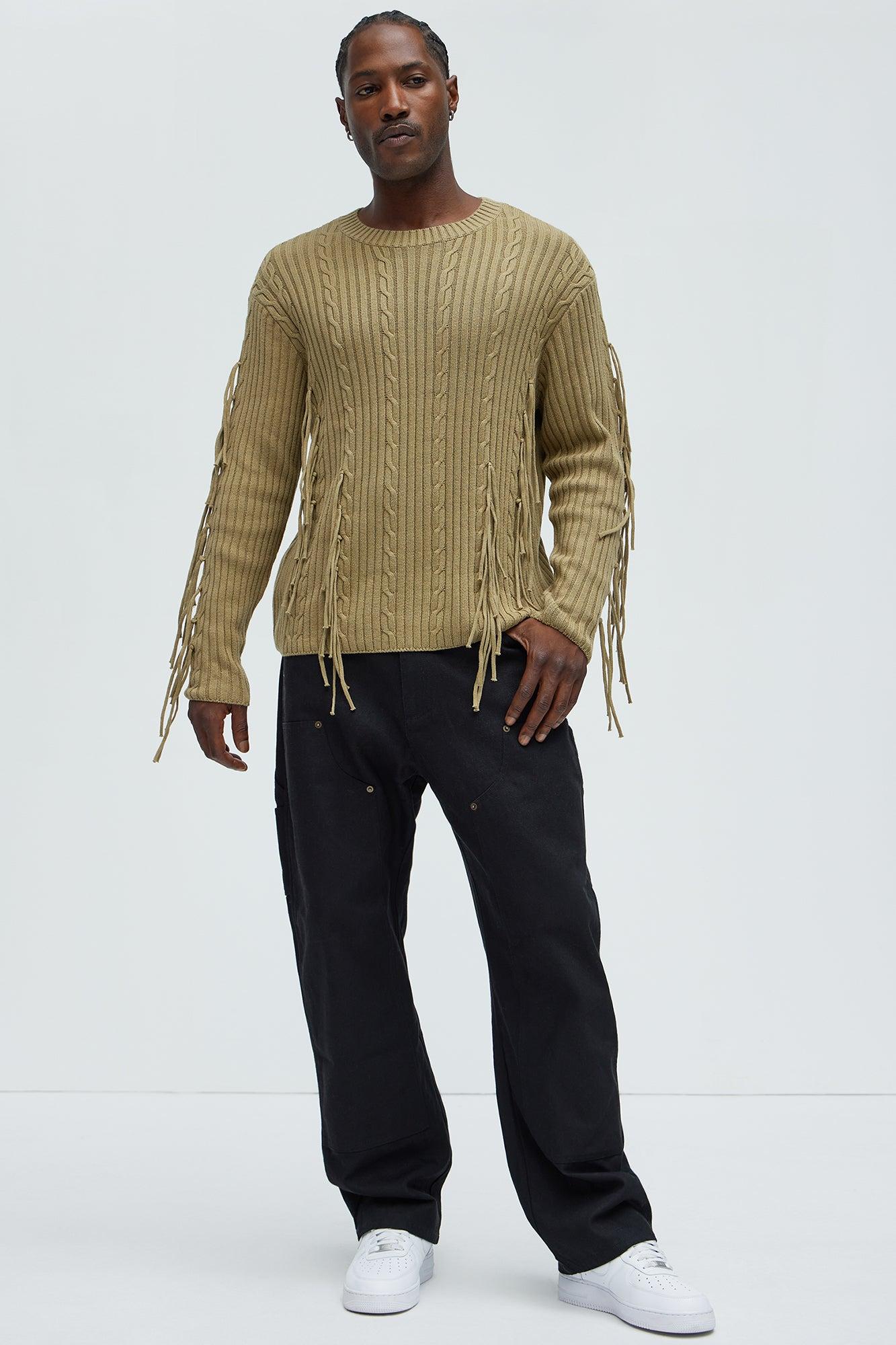 Stay For A While Sweater - Olive Product Image