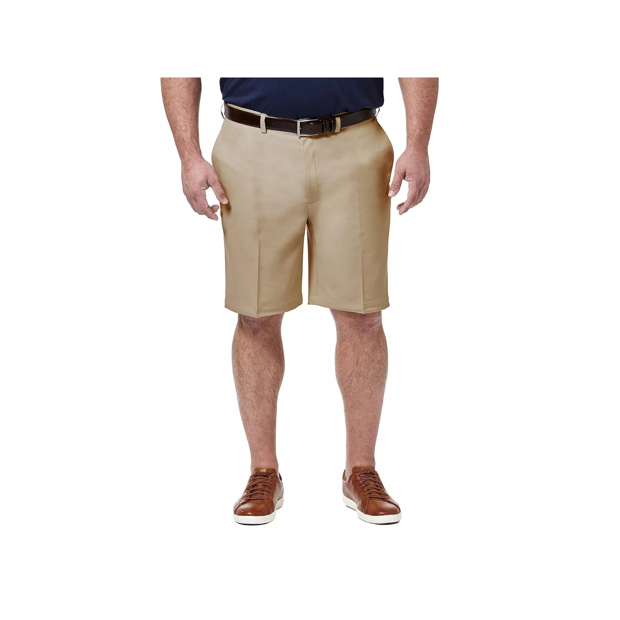 Big & Tall Haggar Cool 18 Flat-Front Pro Shorts, Mens Green Product Image