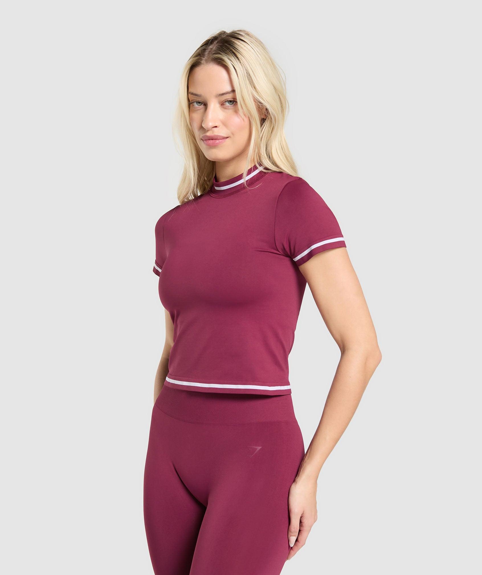 Gymshark Contrast Seamless Midi Tee - Strong Pink Female Product Image